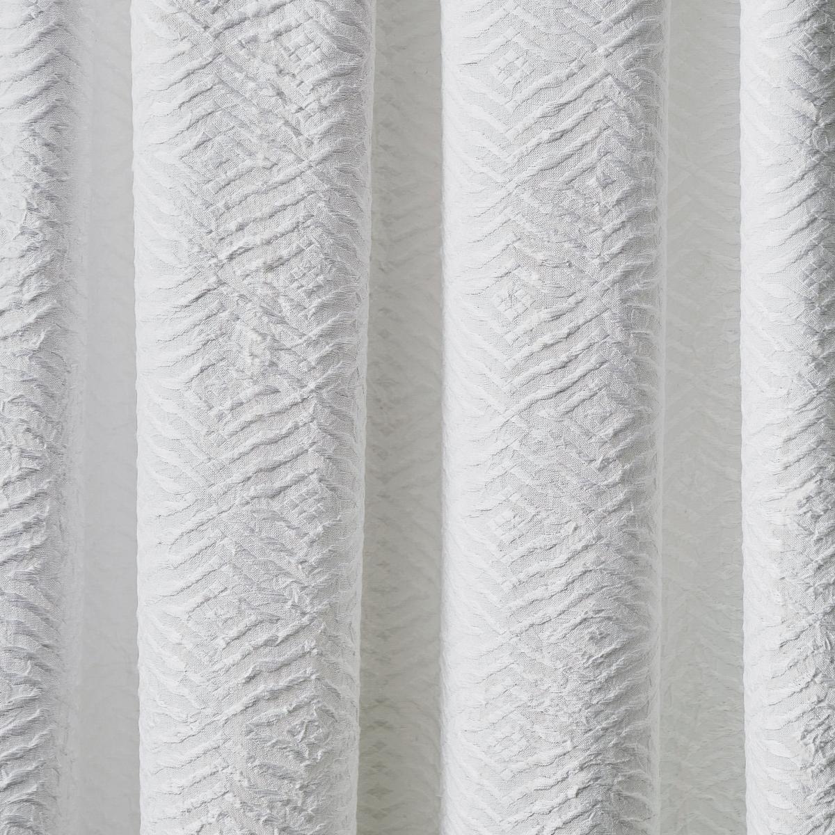 Raised Jacquard Voile Panel White – image 3
