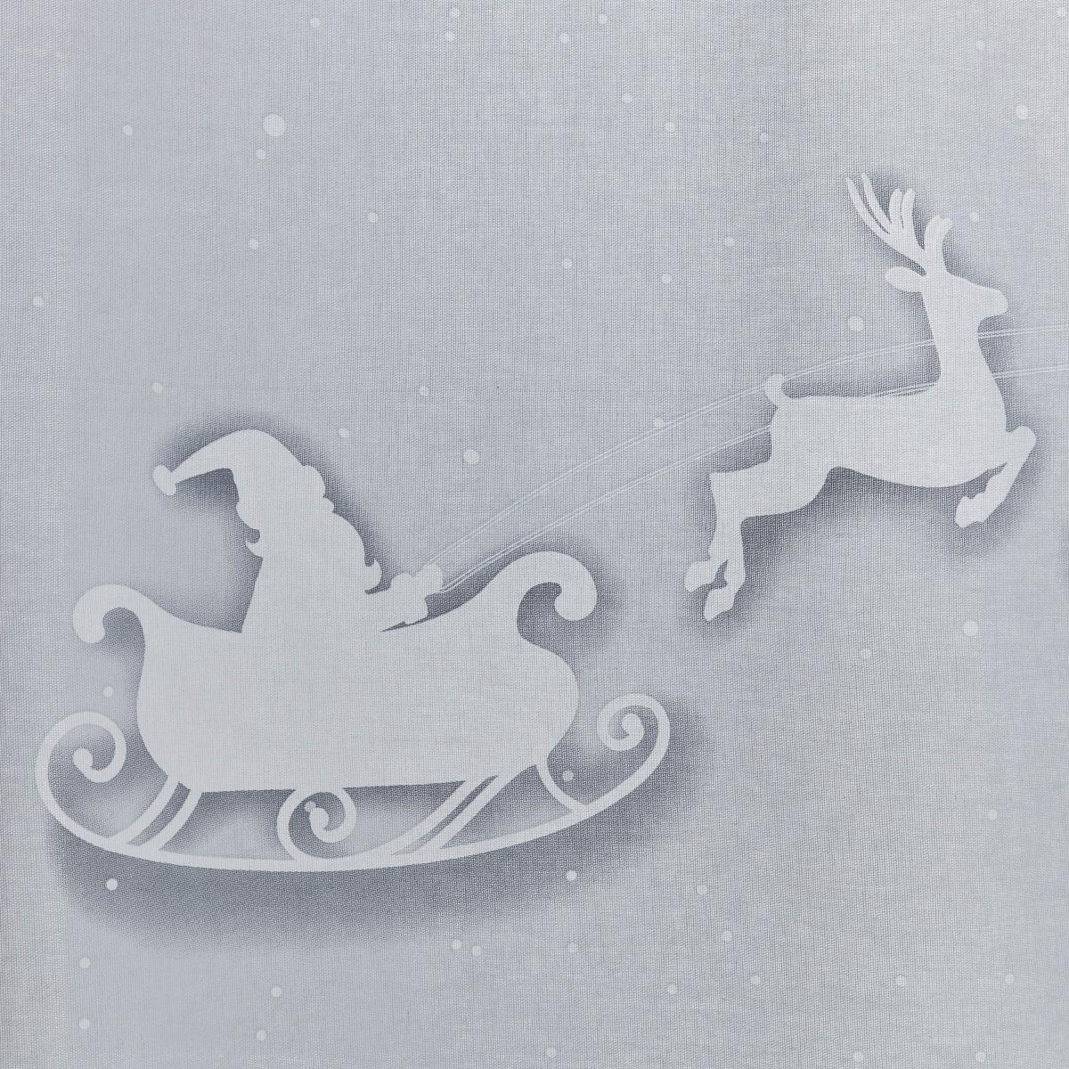 Catherine Lansfield Santa's Christmas Roof Tops Single Curtain Panel Grey – image 3