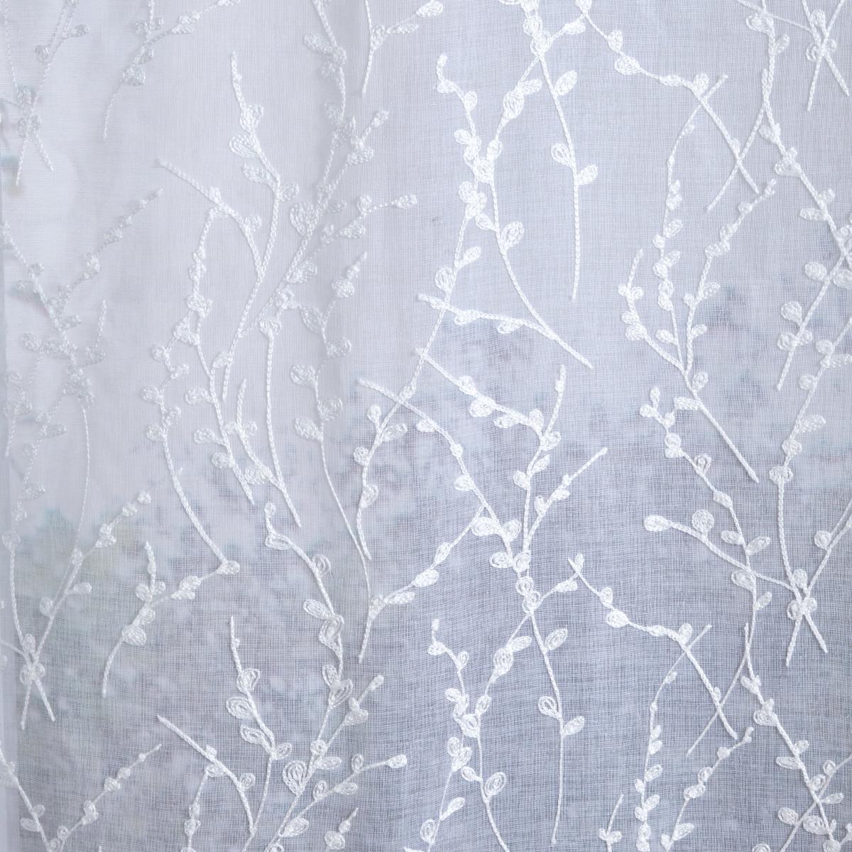 Belle Embroidery Voile Panel White – image 3