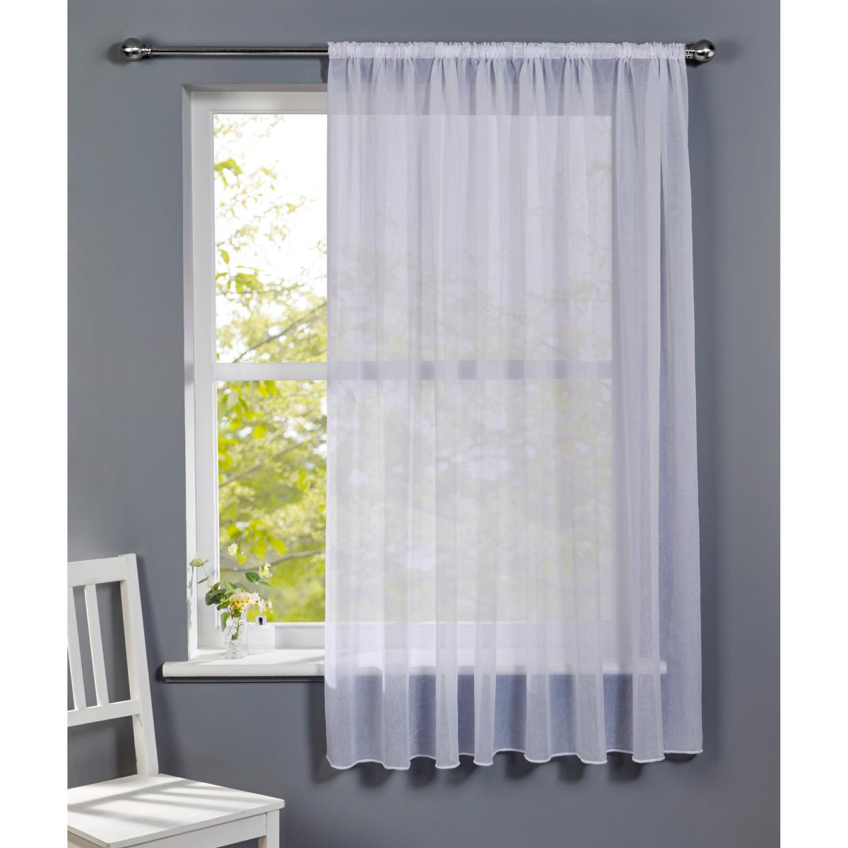 By the Metre Crushed Voile White – image 2