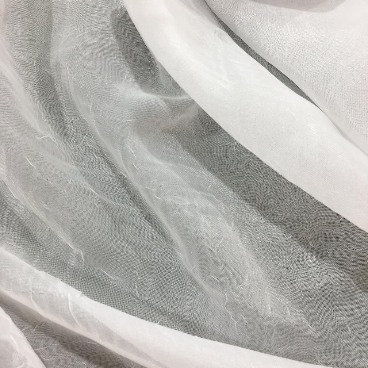 By the Metre Crushed Voile White – image 3