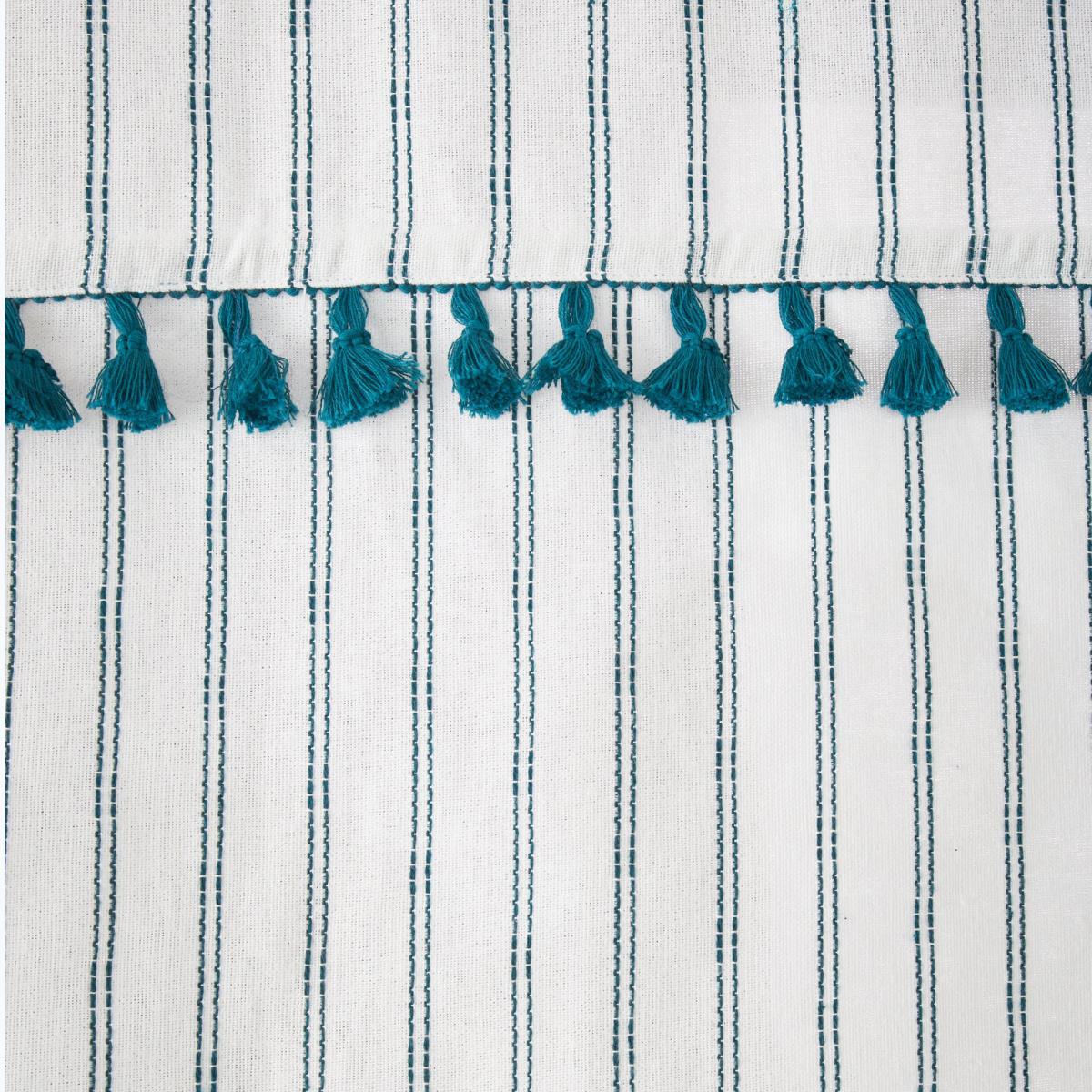 Lana Tassel Peacock Slot Top Single Voile Panel Peacock – image 4