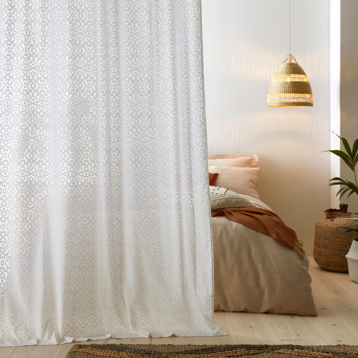Clipped Global White Slot Top Voile Panel White – image 2
