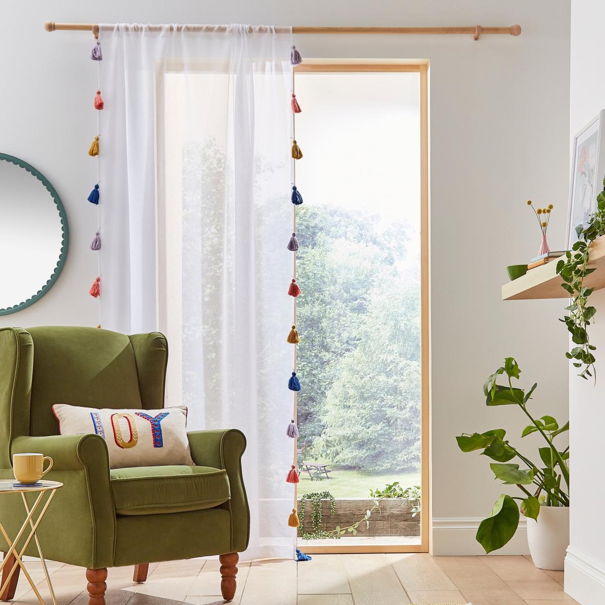 Pride and Joy Voile Tassel Curtain MultiColoured – image 2