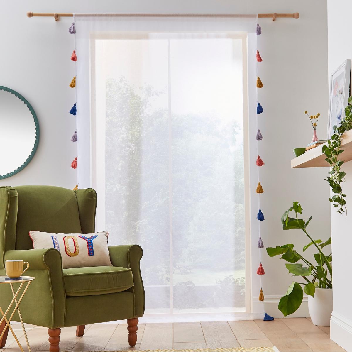Pride and Joy Voile Tassel Curtain MultiColoured – image 5