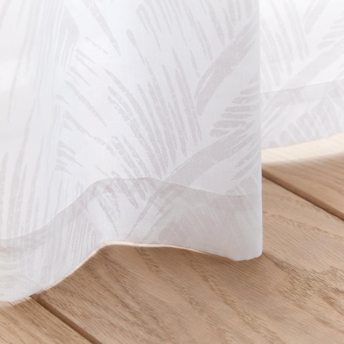 Palm Print White Slot Top Single Voile White – image 3