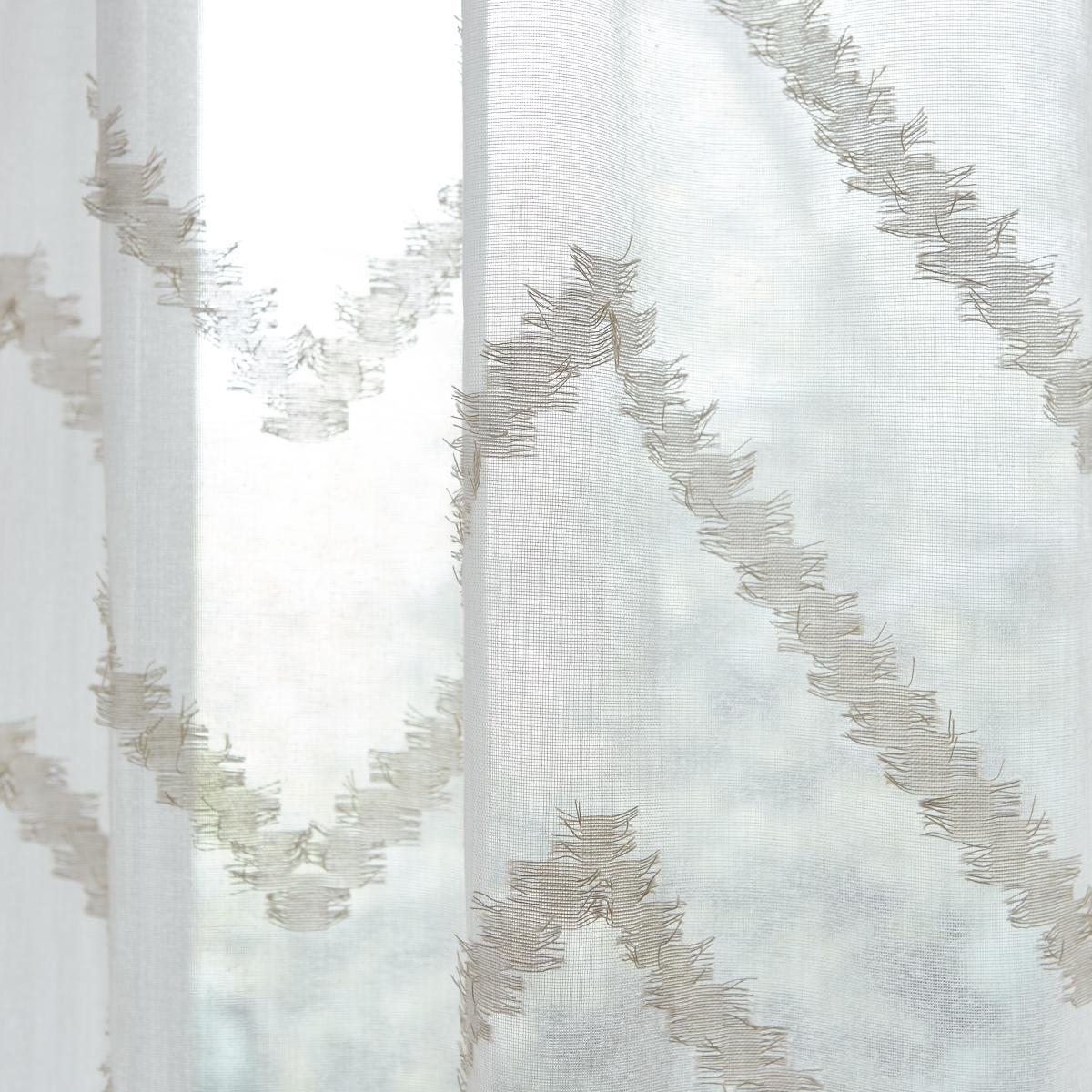 Tufted Chevron Natural Voile Panel Natural – image 3