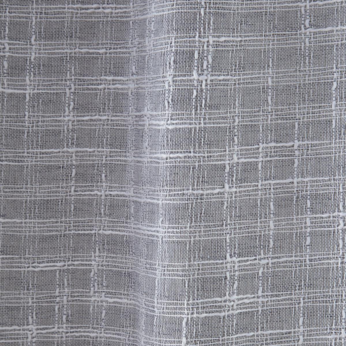 Checked Semi Sheer Voile Grey – image 3