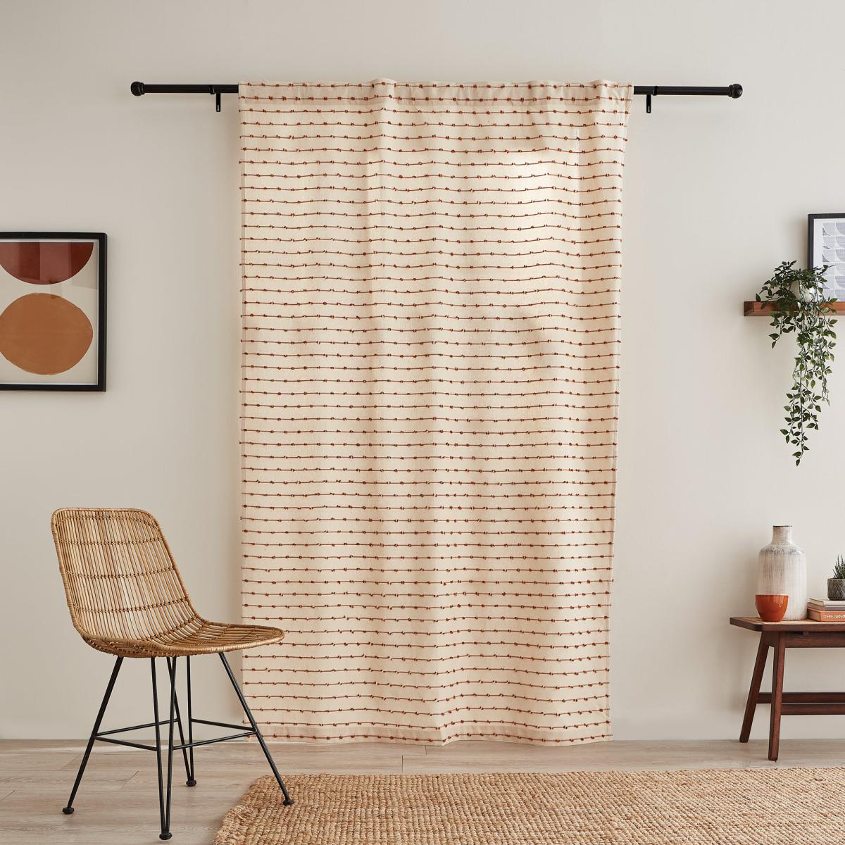 Kingston Butterscotch Hidden Tab Top Voile Black/Beige – image 3