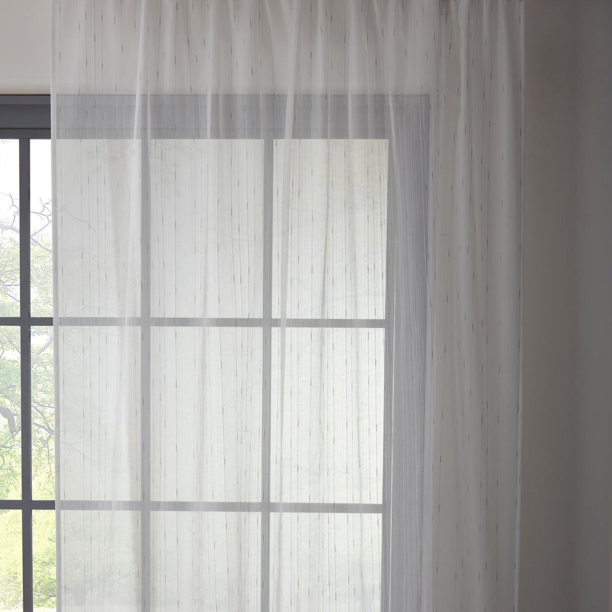 Reluxed Metallic White Slot Top Voile White – image 2