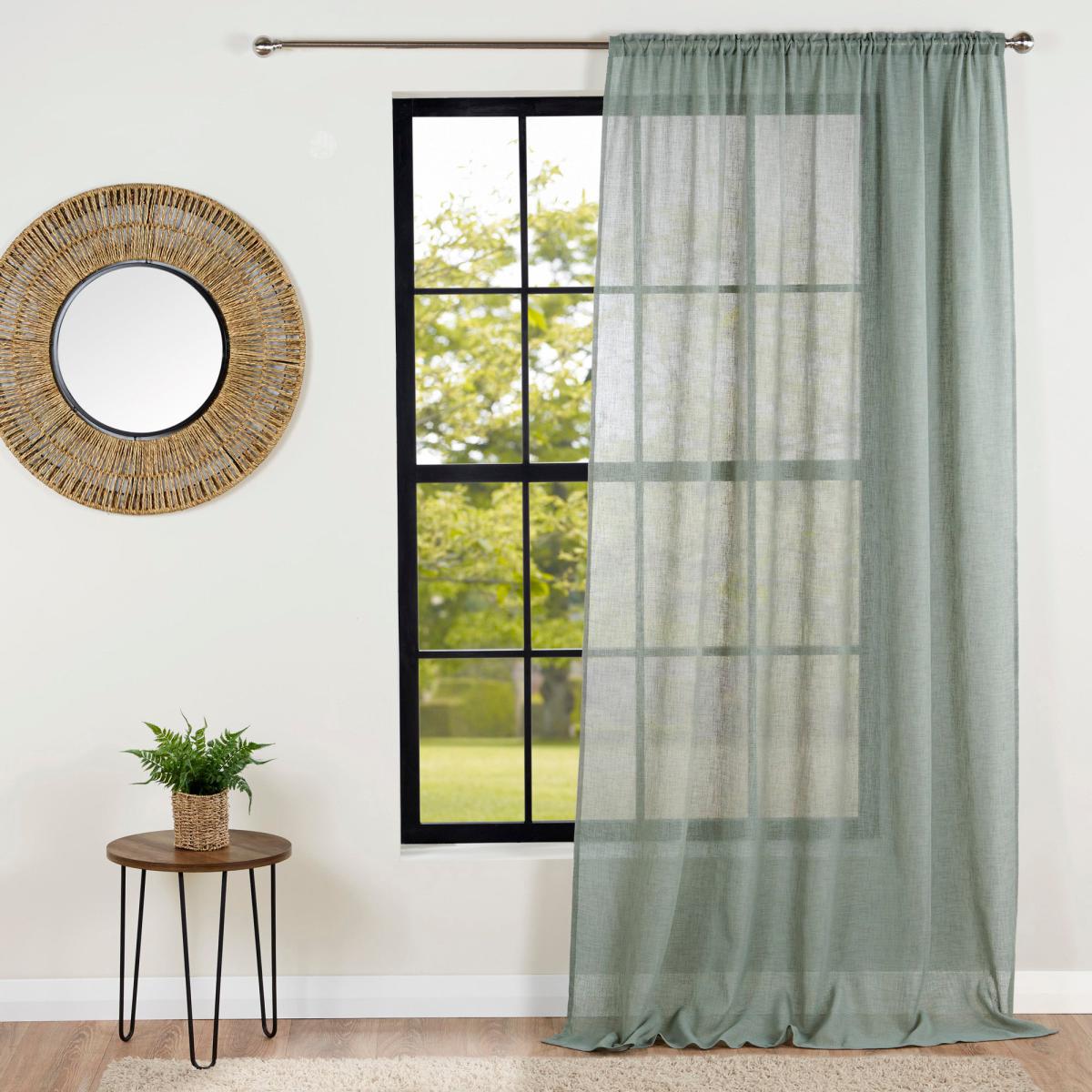 Recycled Polyester Sage Slot Top Voile Panel White – image 2