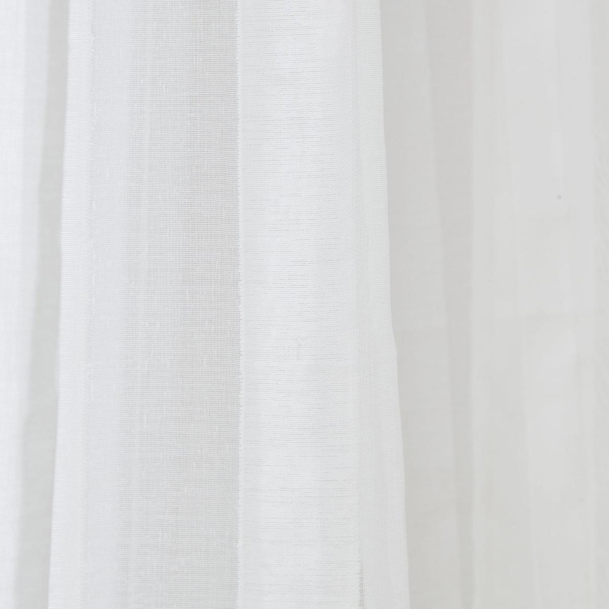 Pineapple Elephant Aletta Tufted Stripe Slot Top Voile Curtain Panel White – image 3