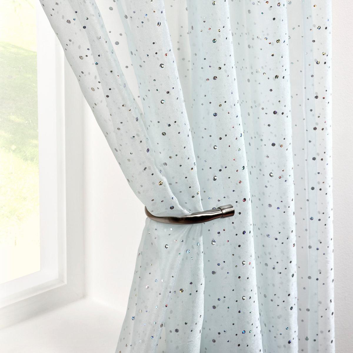 White Sparkle Single Slot Top Voile Panel White – image 3