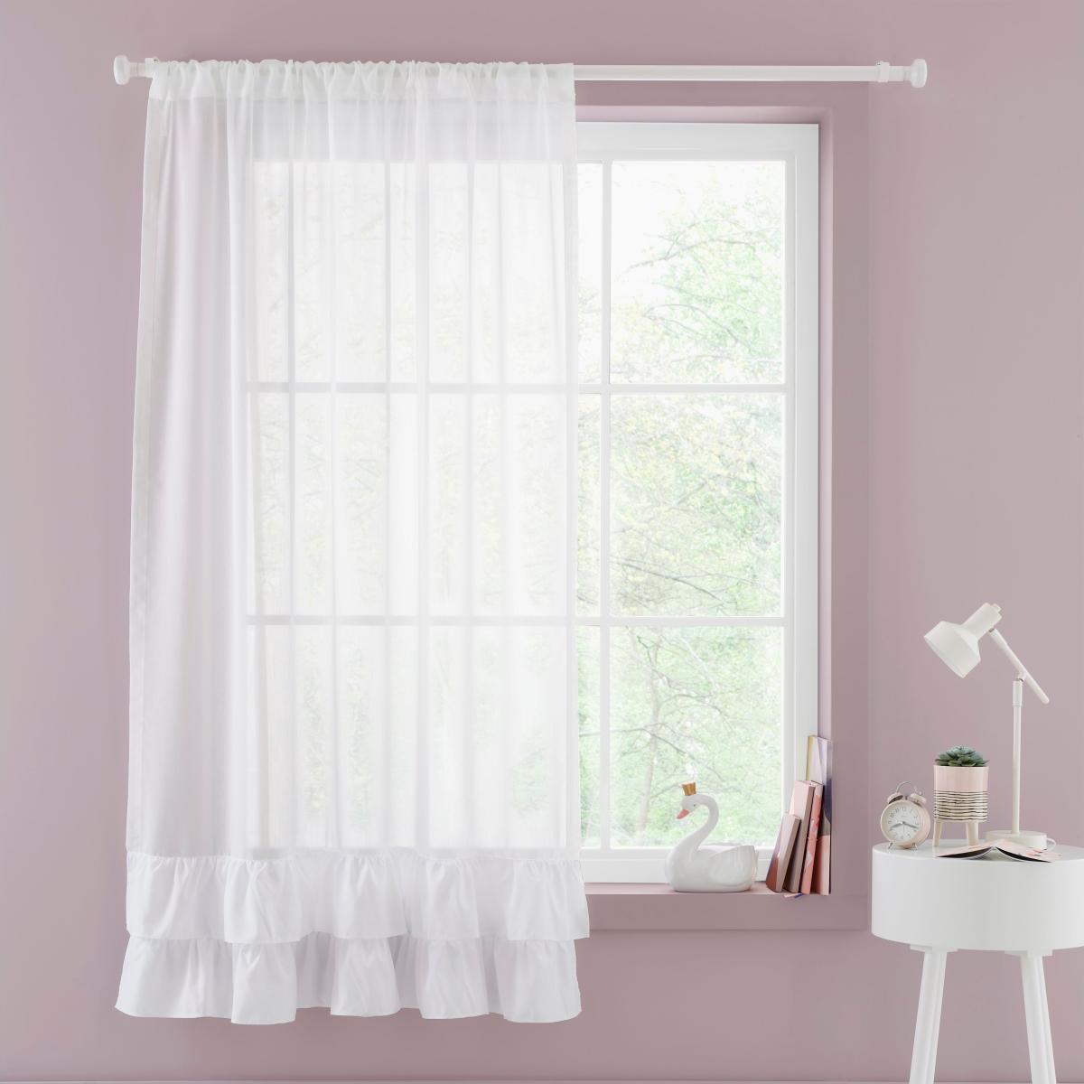 Ruffle Slot Top Voile White – image 1
