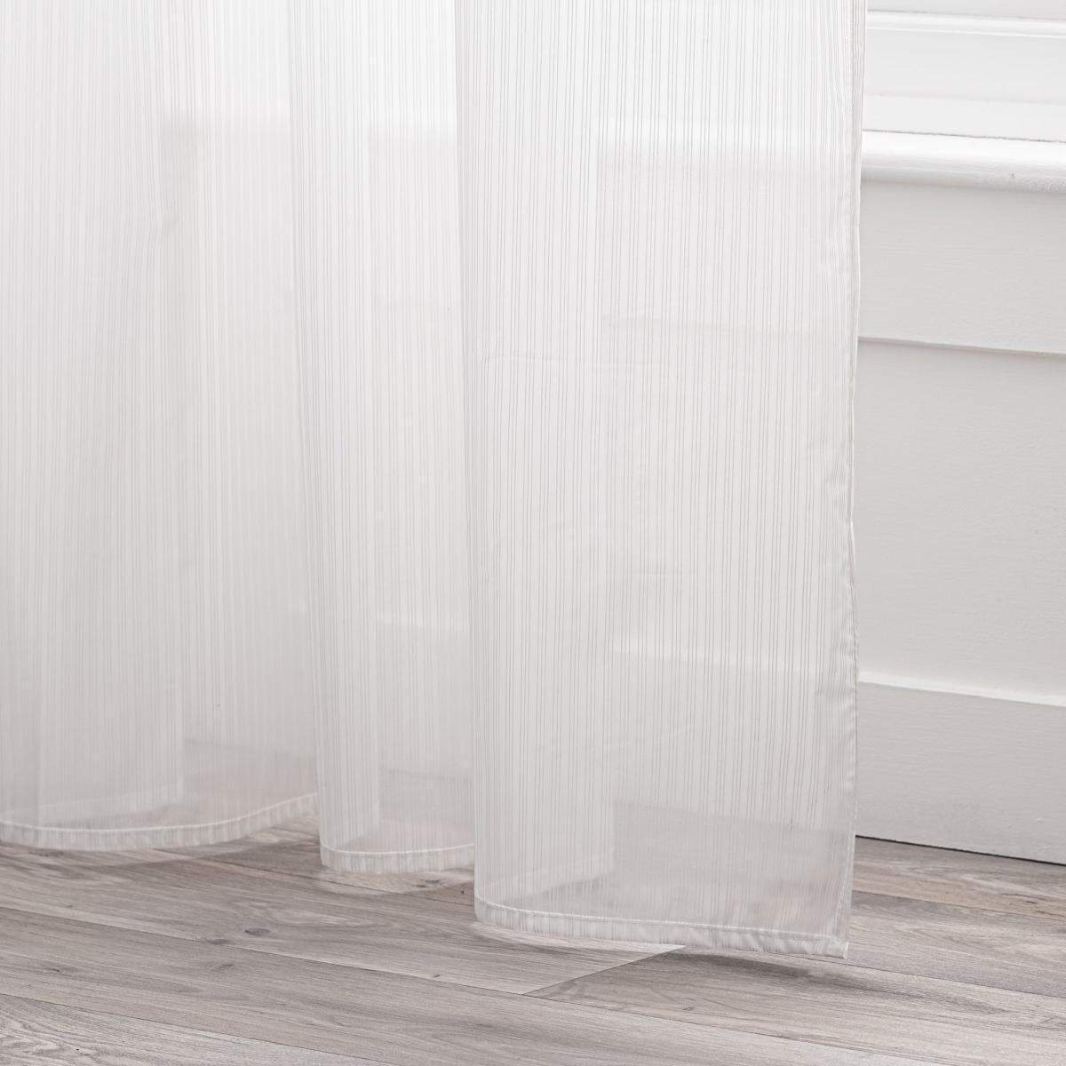 Sound Reducing White Slot Top Single Voile Panel White – image 4