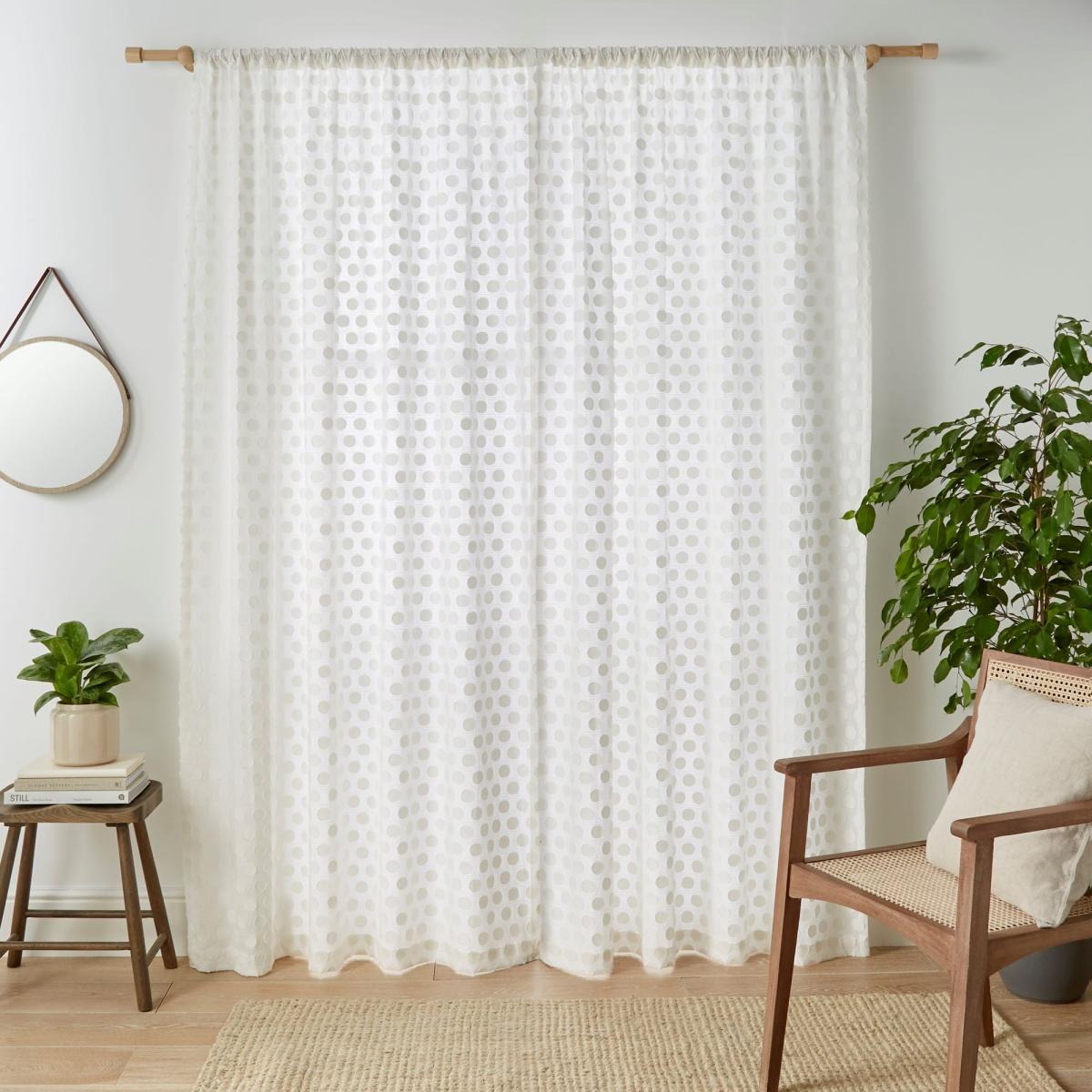 Casimir Chenille White Slot Top Single Voile Panel White – image 4