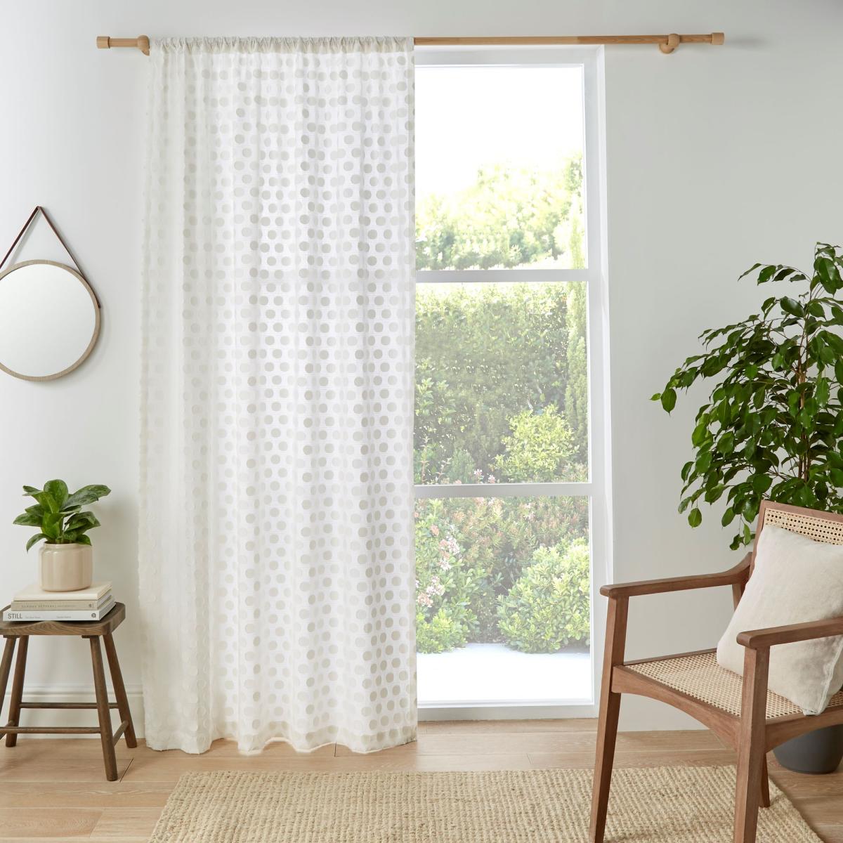 Casimir Chenille White Slot Top Single Voile Panel White – image 5