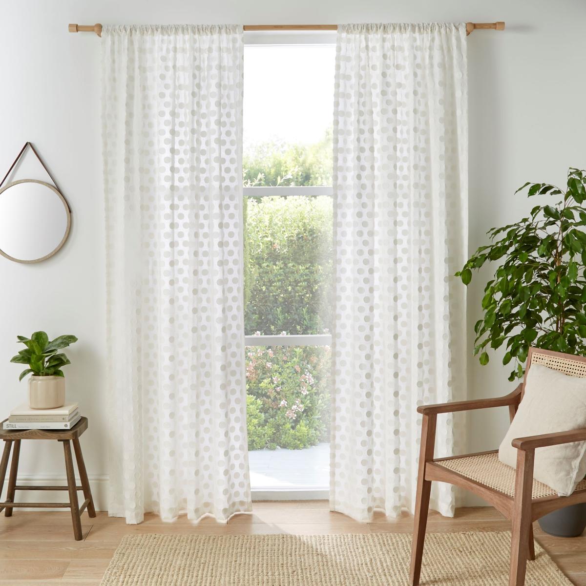 Casimir Chenille White Slot Top Single Voile Panel White – image 6