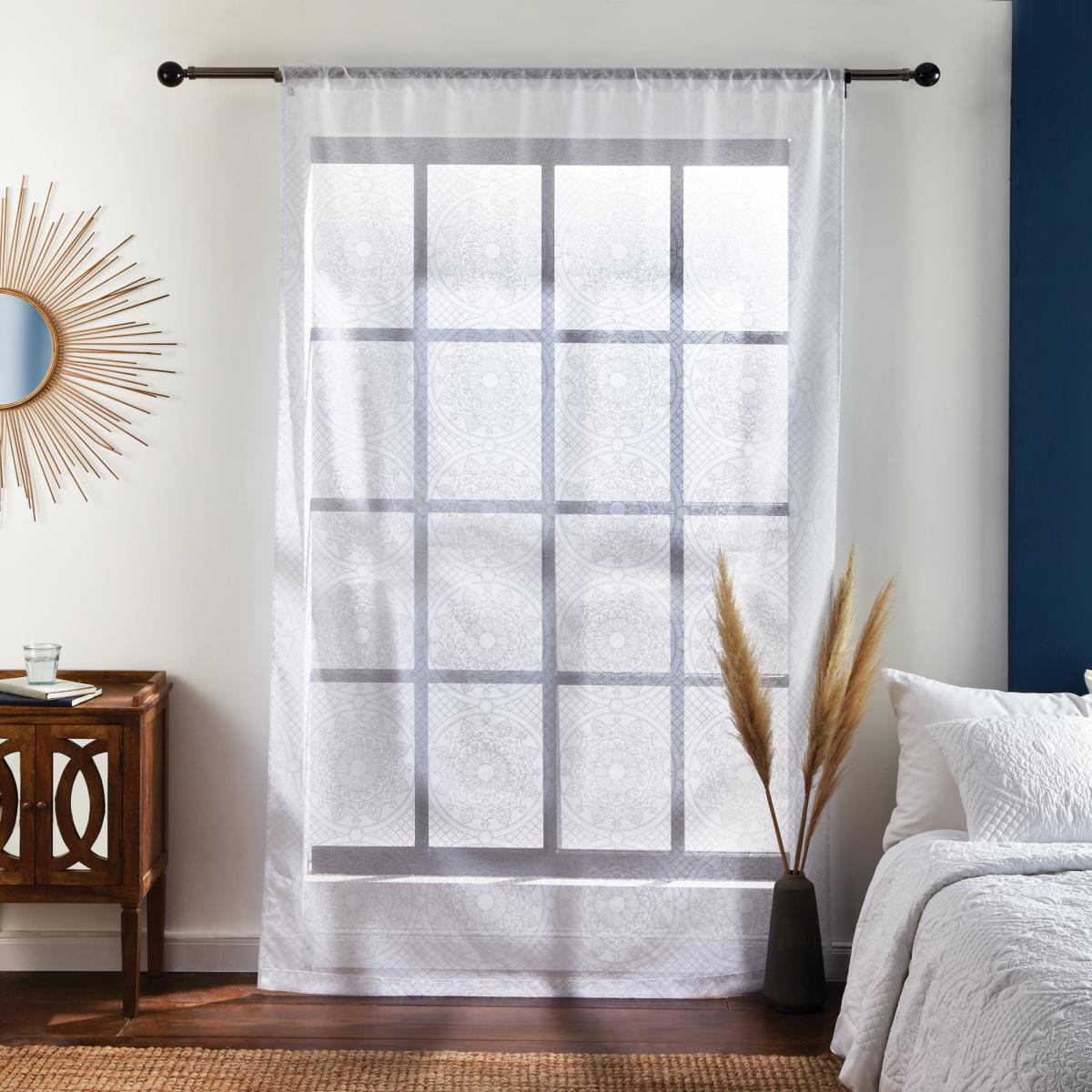 Mandalay Print White Slot Top Single Voile White – image 3