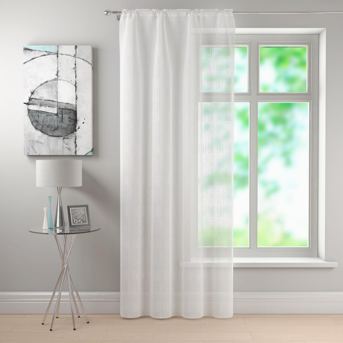 Camden White Slot Top Single Voile Panel White – image 2