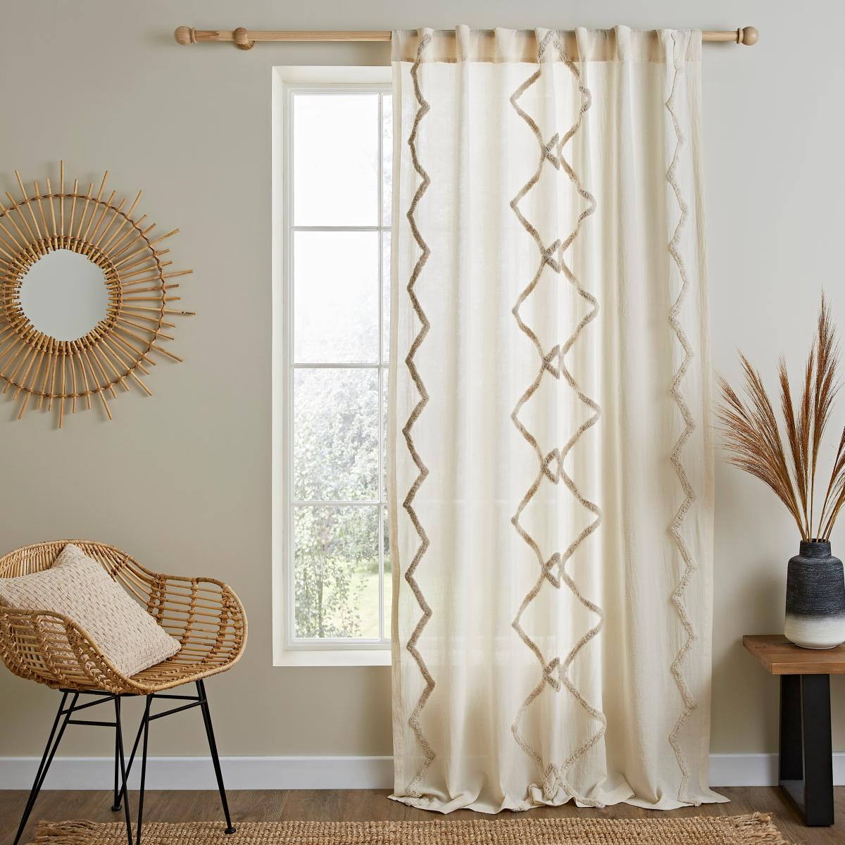 Cotton Global Tufted Hidden Tab Top Voile Natural – image 2