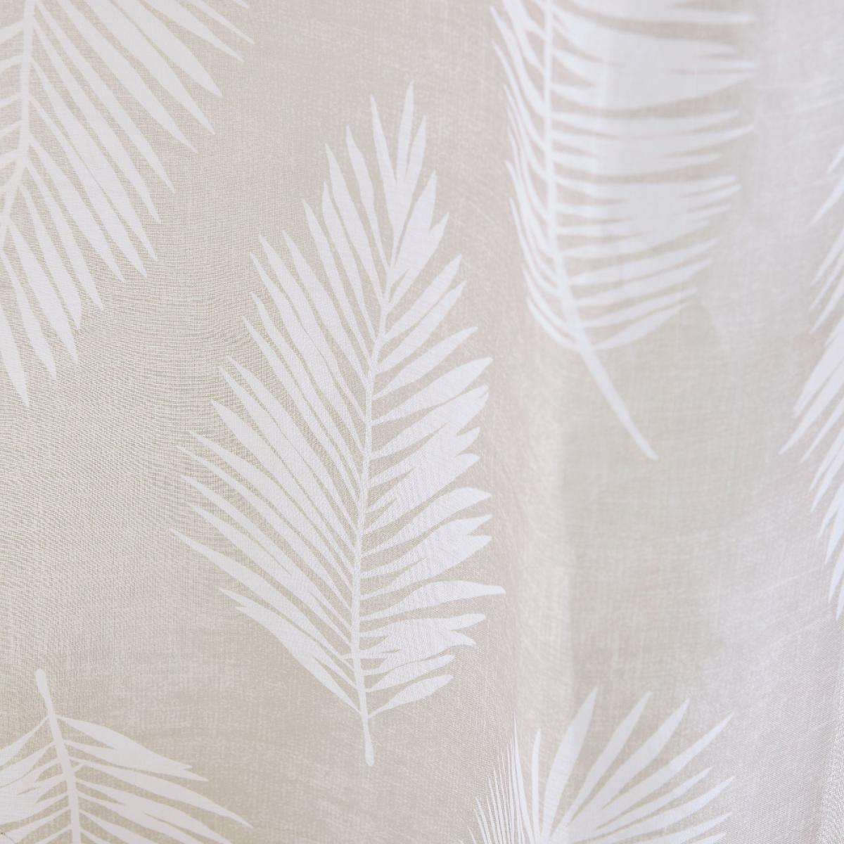 Catherine Lansfield Palm Leaf Natural Slot Top Voile Panel Beige – image 2