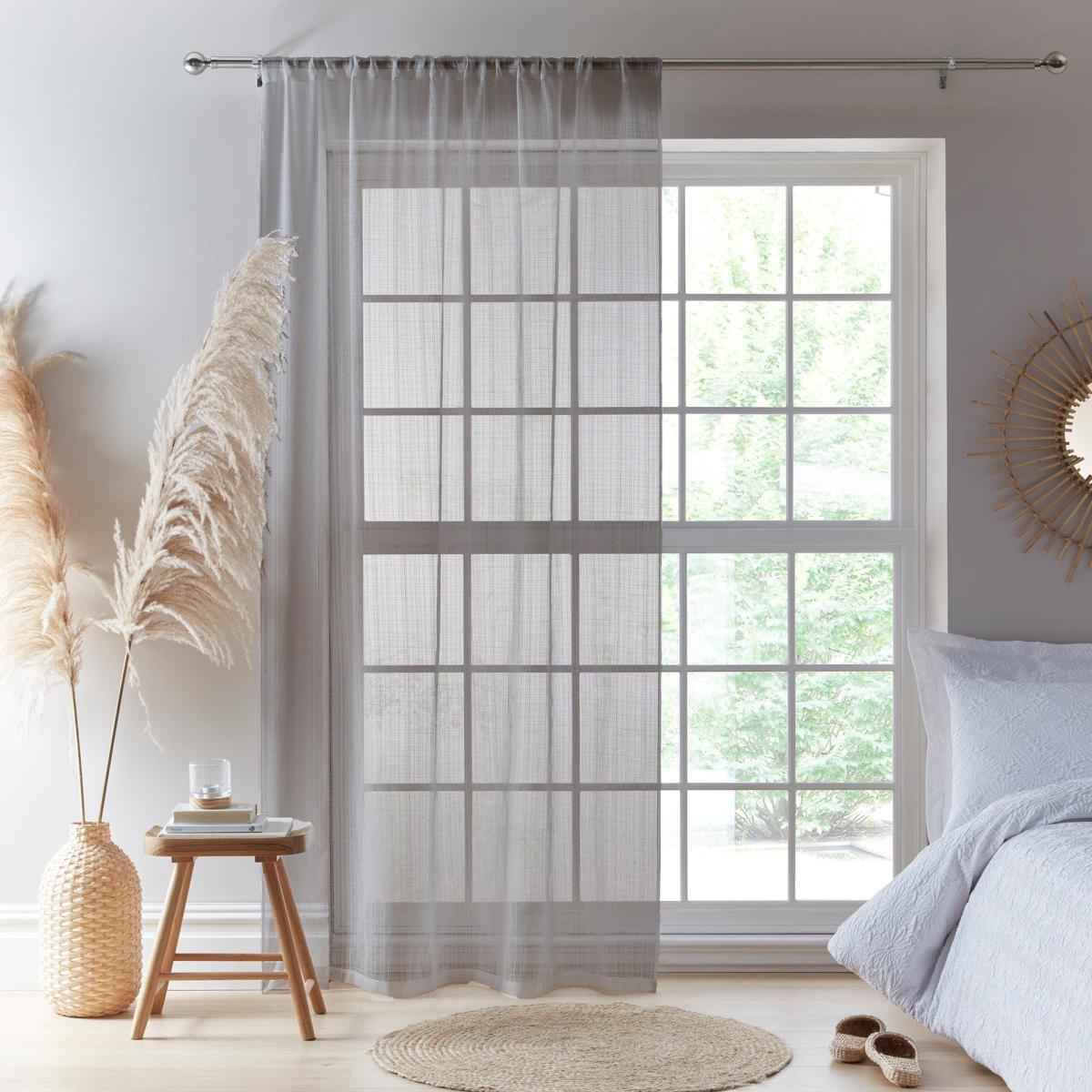Aspen Grey Slot Top Single Voile Panel Grey – image 2