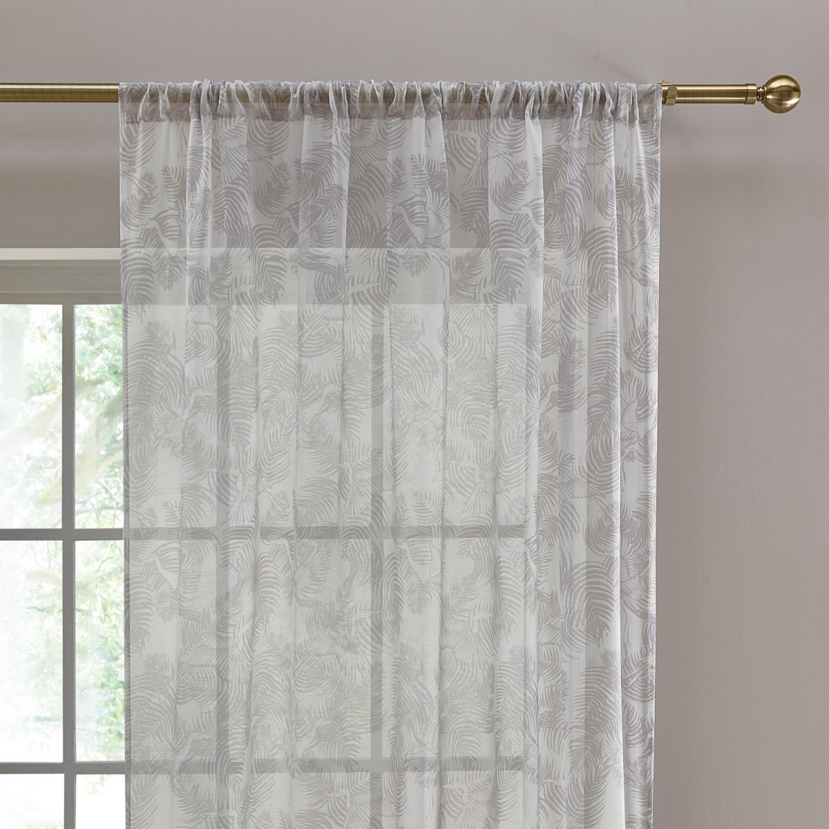 Cranes Grey Slot Top Single Voile Panel Grey – image 2