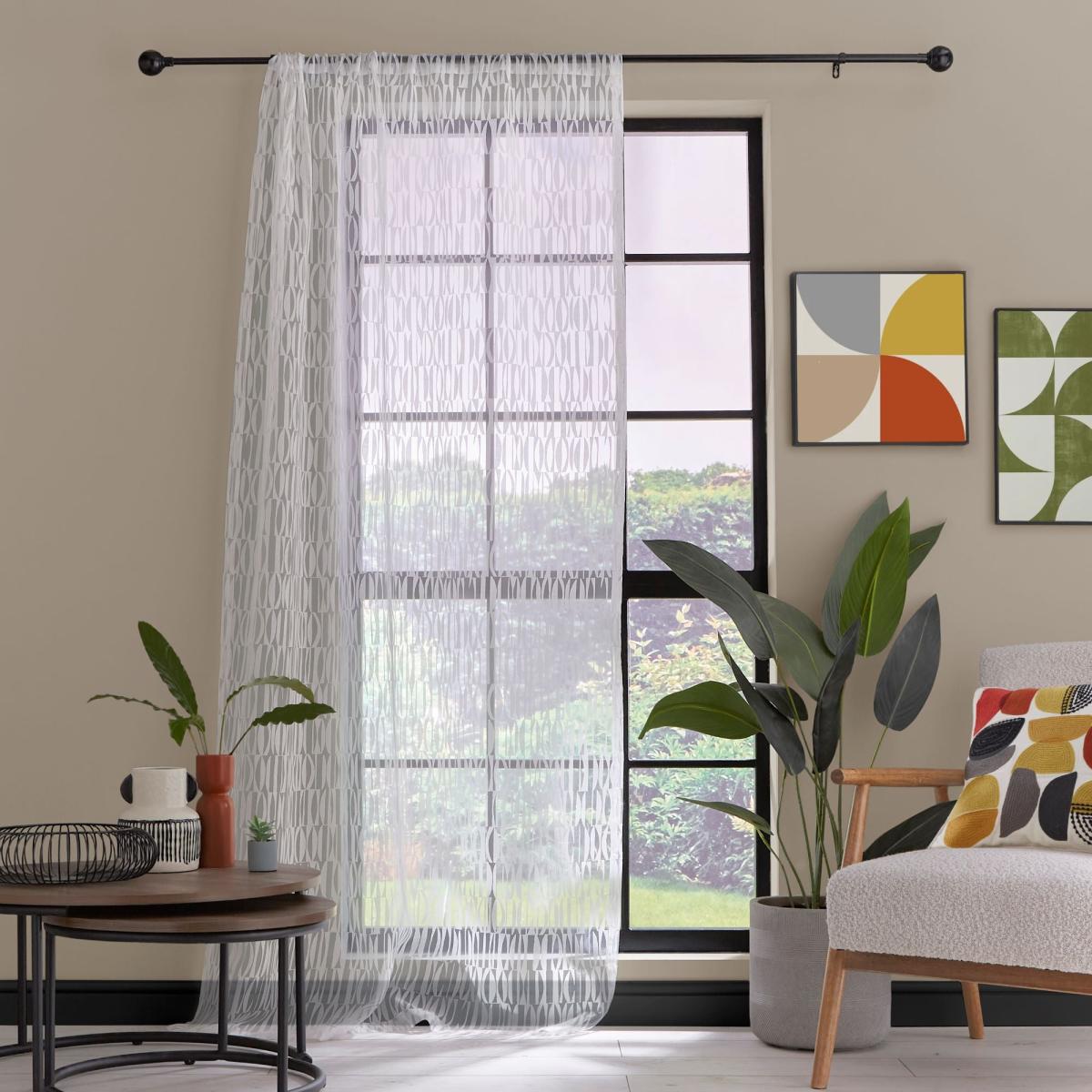 Cuba White Slot Top Single Voile Panel White – image 2