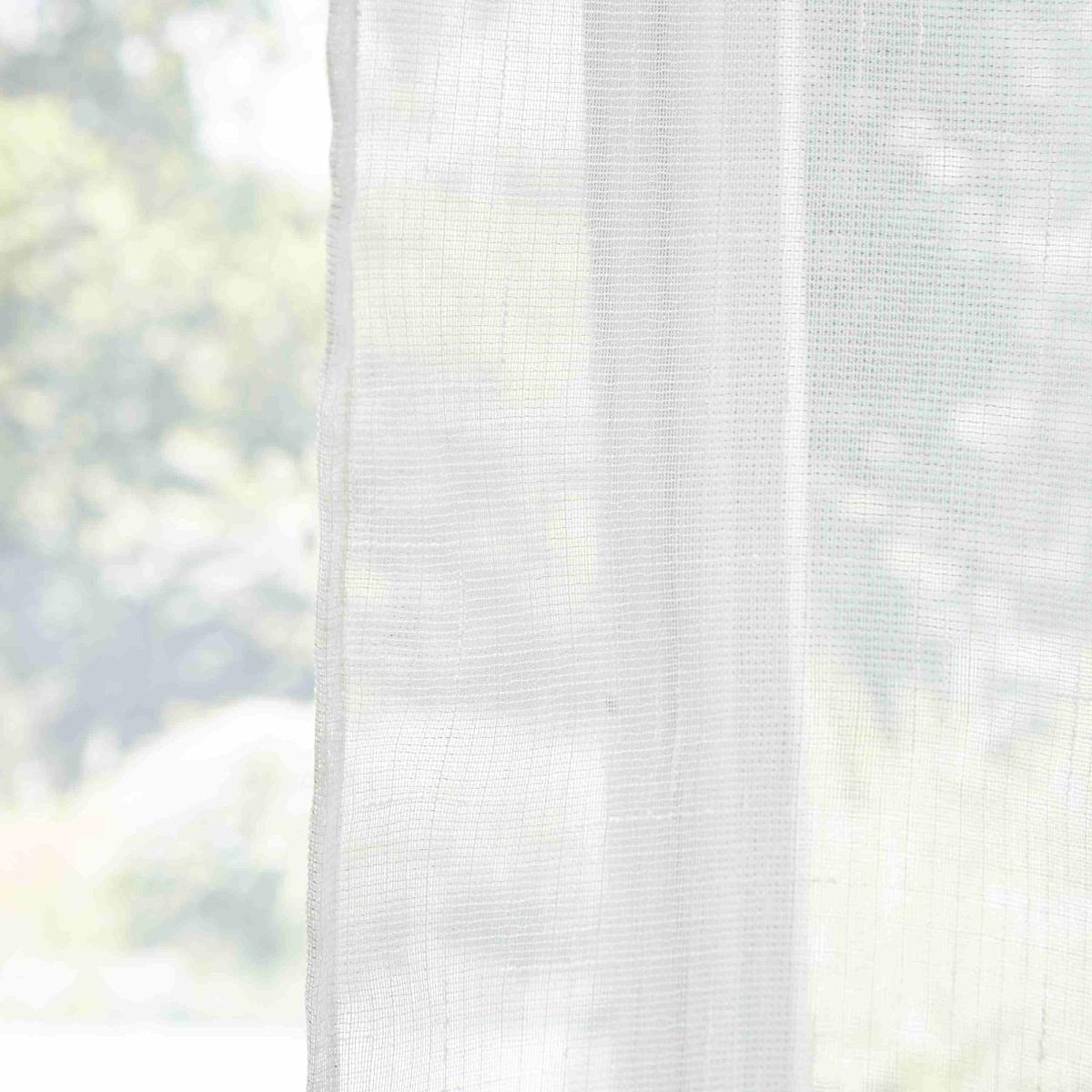 Catherine Lansfield Diamante Sparkle Tab Top Voile Curtain Panel White – image 3