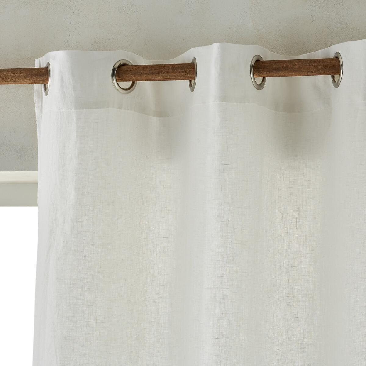 Private Pre-Washed Single Linen Curtain with Eyelets – image 2