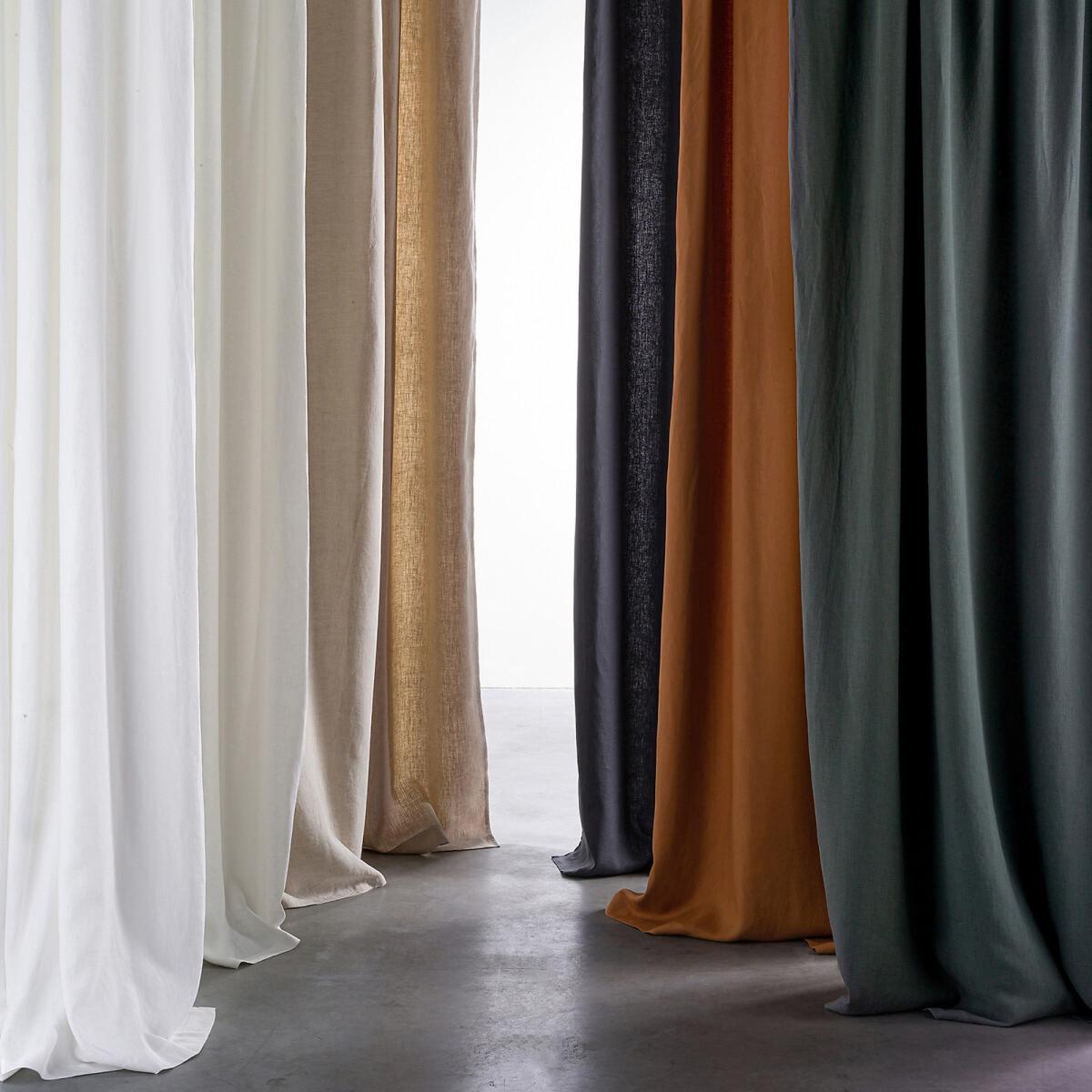Private Pre-Washed Single Linen Curtain with Eyelets – image 4
