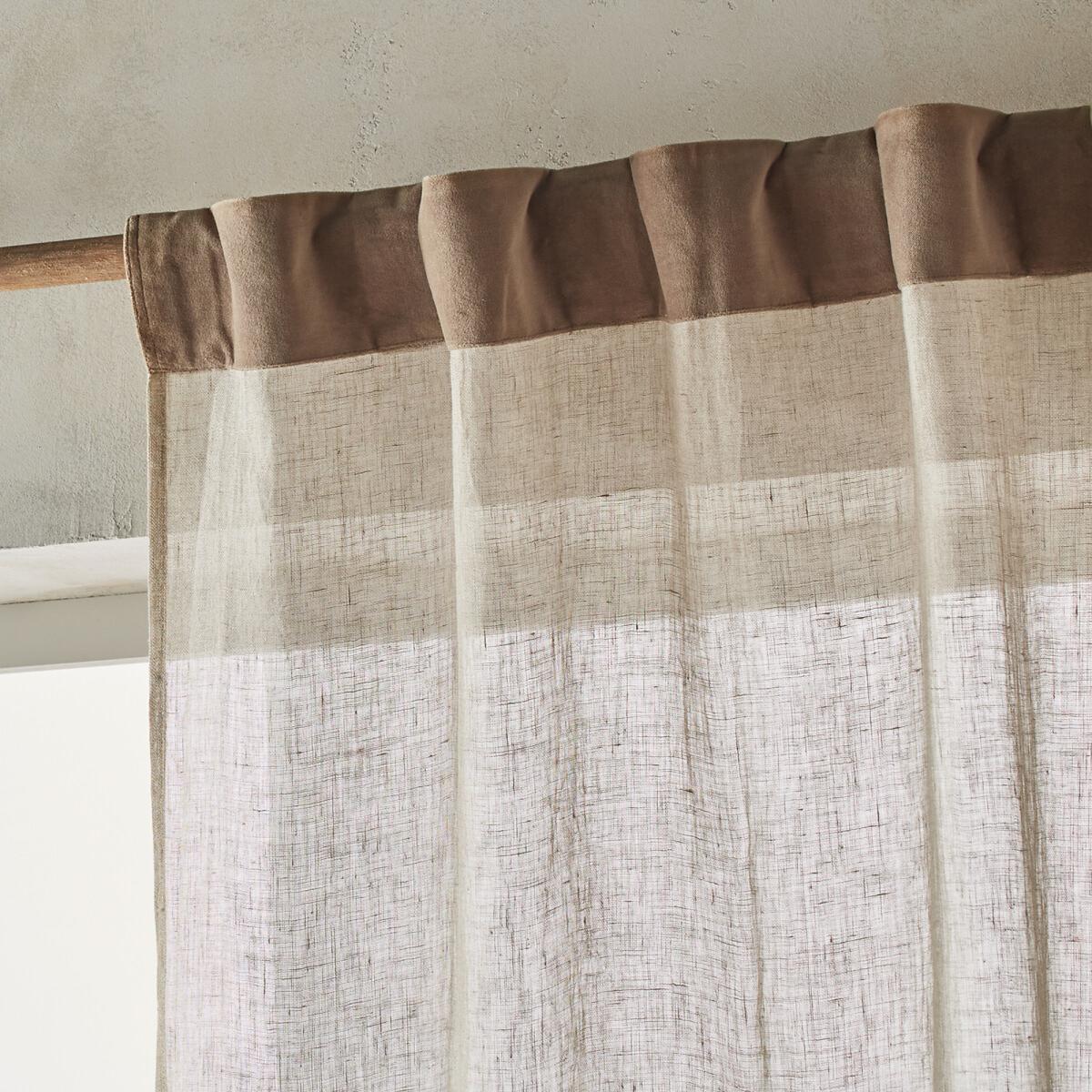 Kormi Linen / Velvet Curtain Panel – image 2