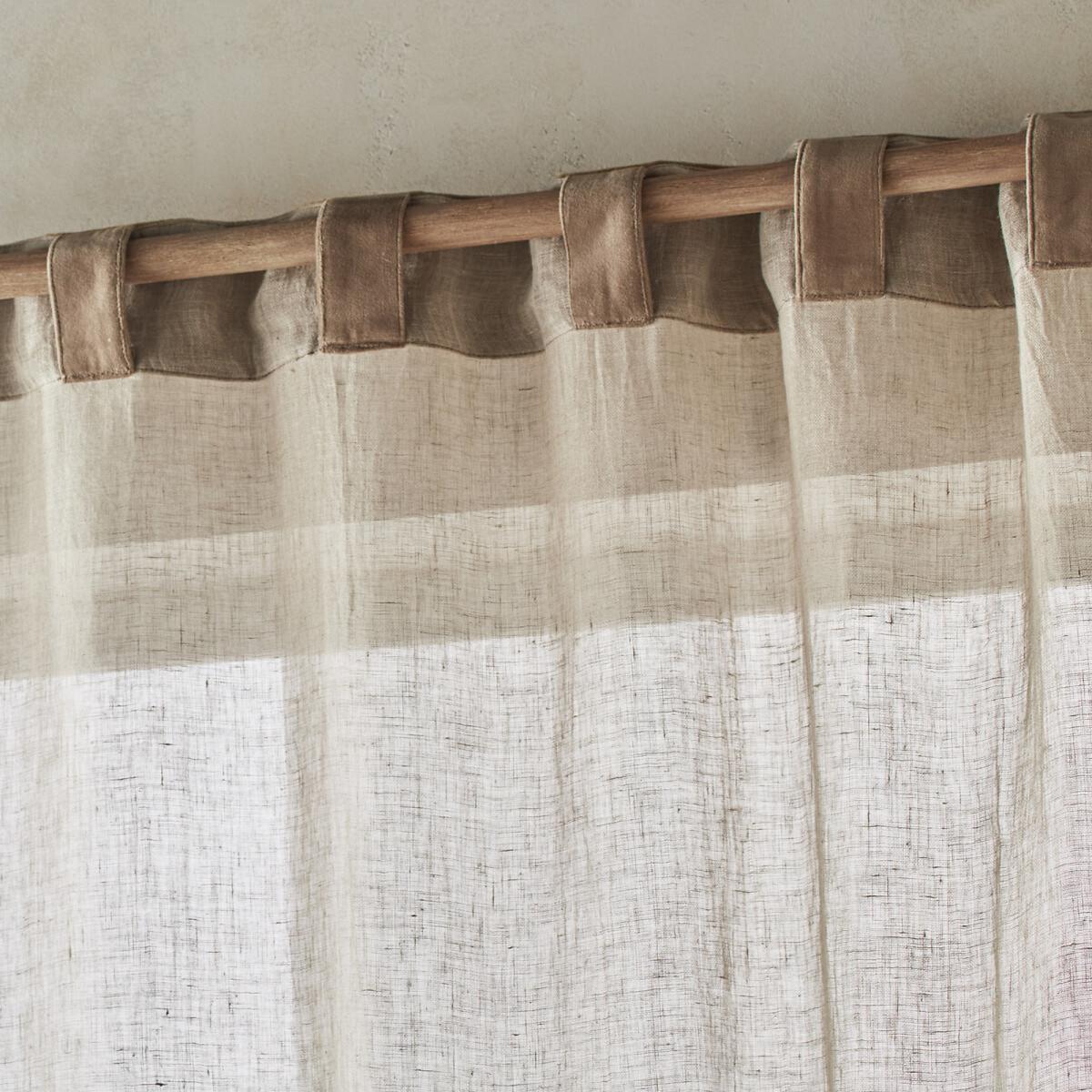 Kormi Linen / Velvet Curtain Panel – image 4
