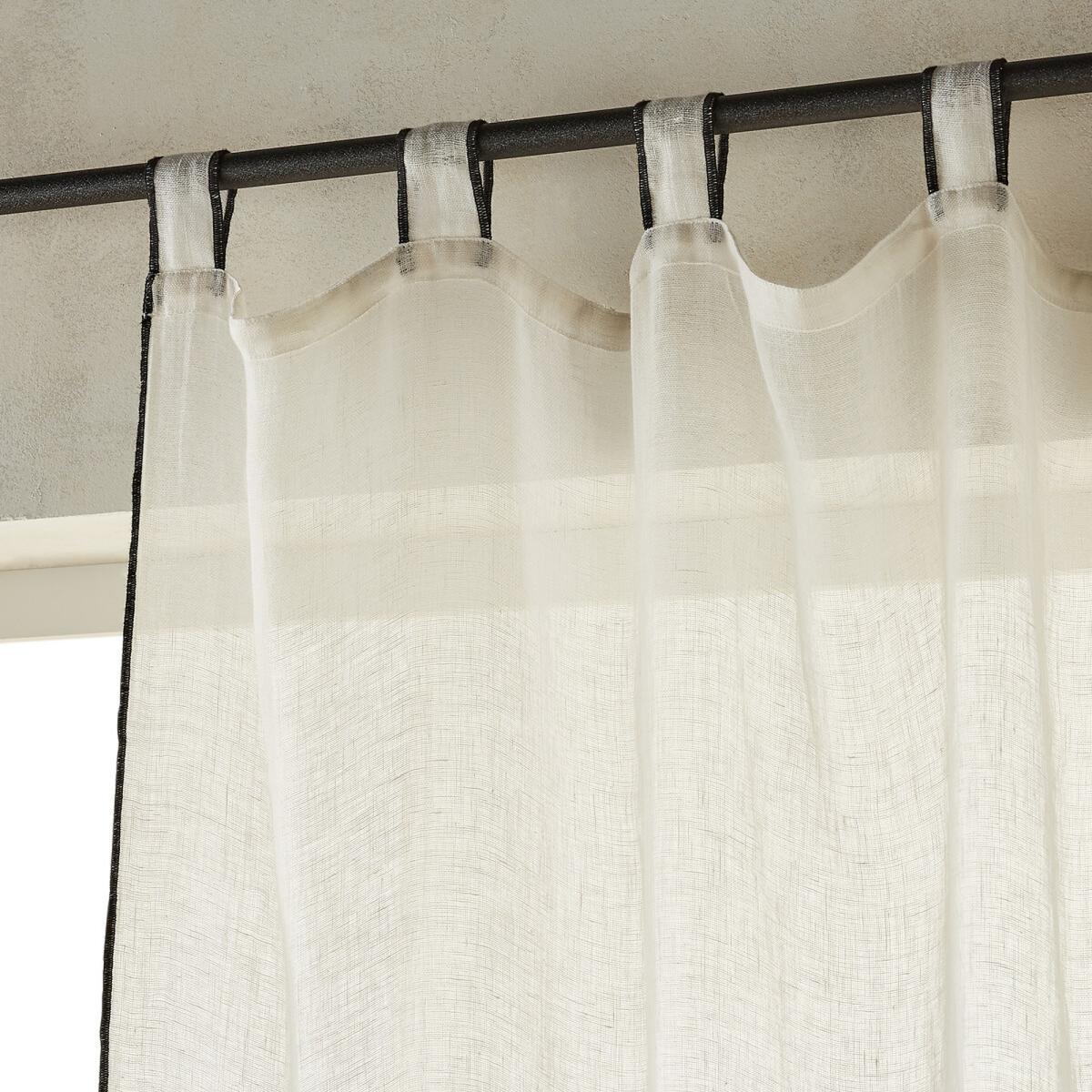 Tazina Single Linen Tab Top Voile Panel – image 2