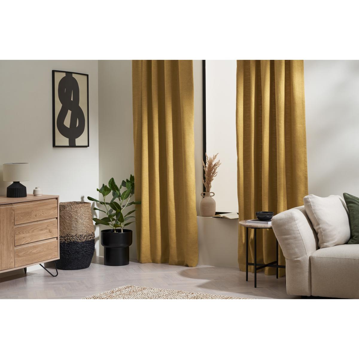 Elena Lined Pair of Curtains, 150 x 260 cm, Gold – image 3