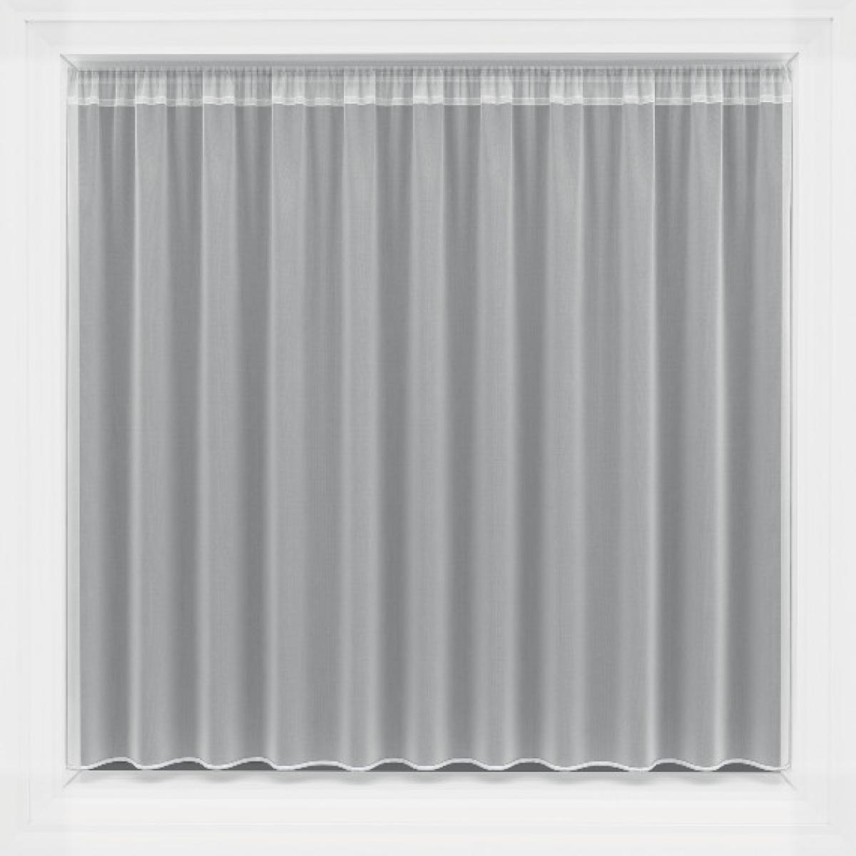 Simone Plain Pre-cut Net Curtain - White / 250cm / 122cm