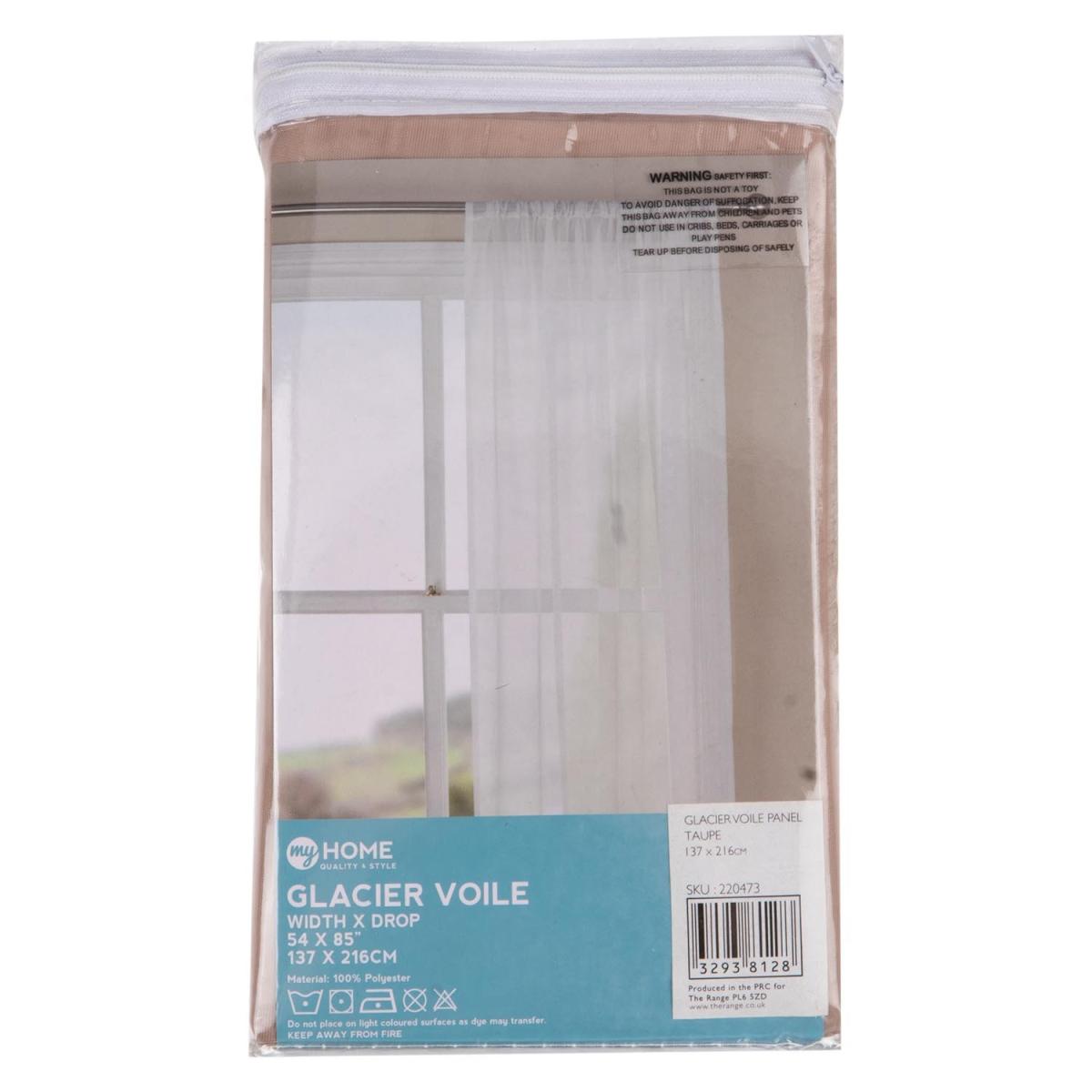 Glacier Voile Panel Curtain - Pink / 122cm – image 5