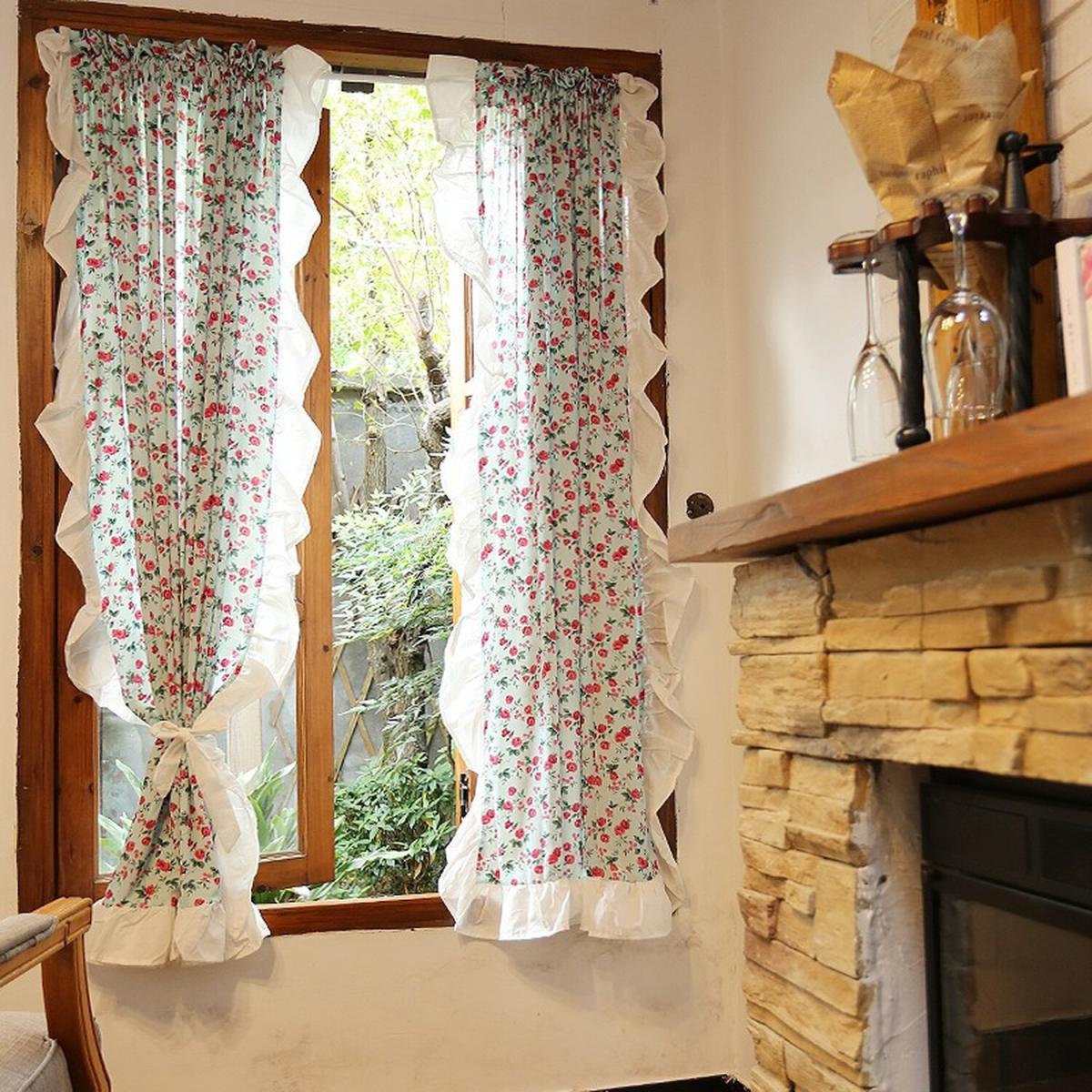Garden Style Voile Curtain - Red / 200cm – image 6