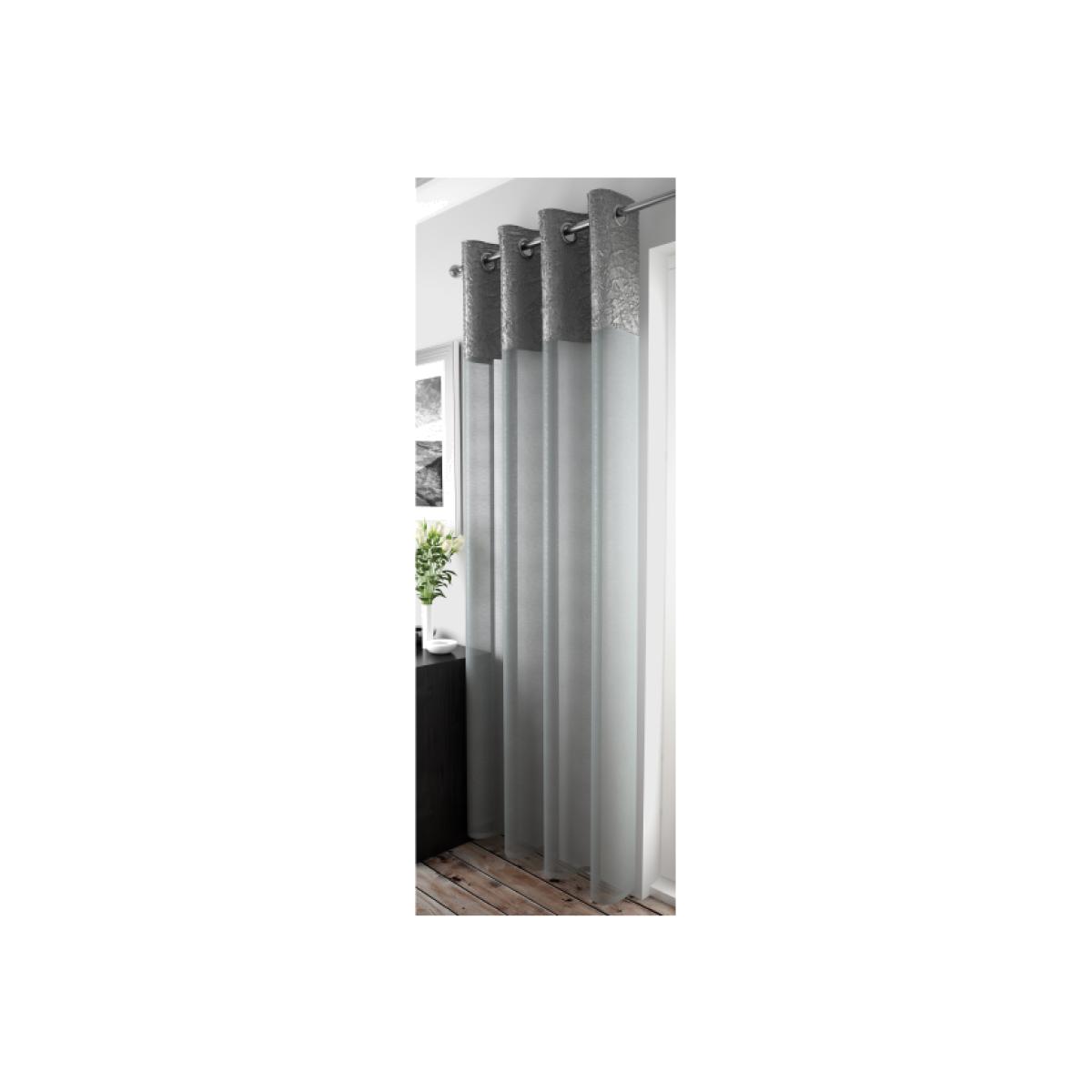 Madeira Voile Panel - Grey / 137cm