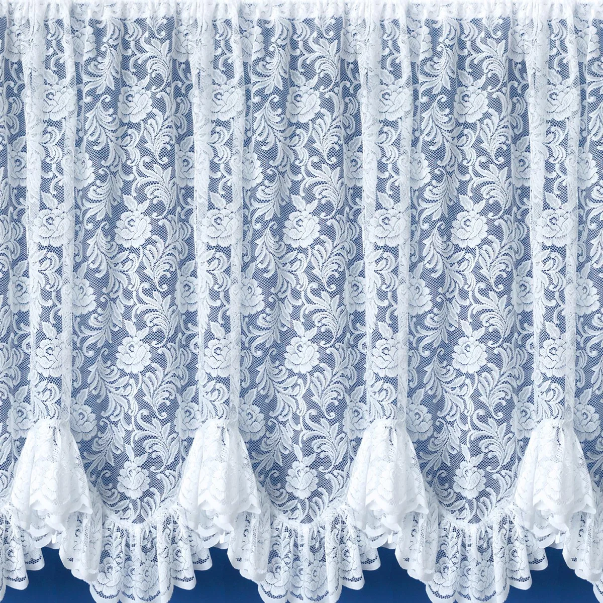 Kew Traditional Net Curtain - White / 200cm / 91cm