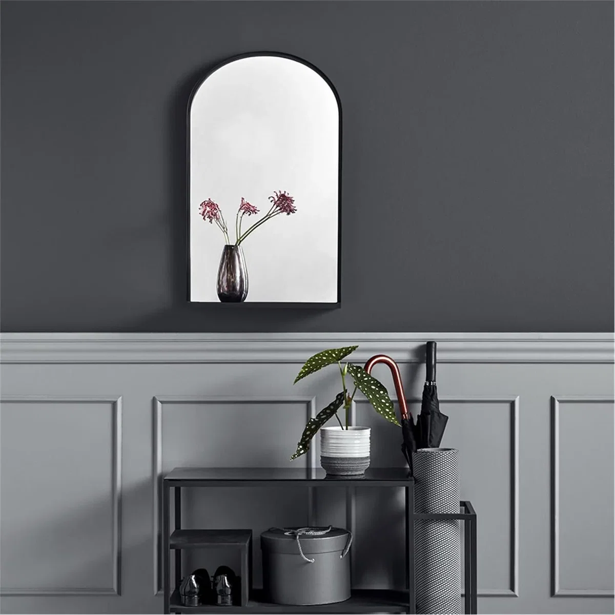 Iron Mirror with Shelf – image 3