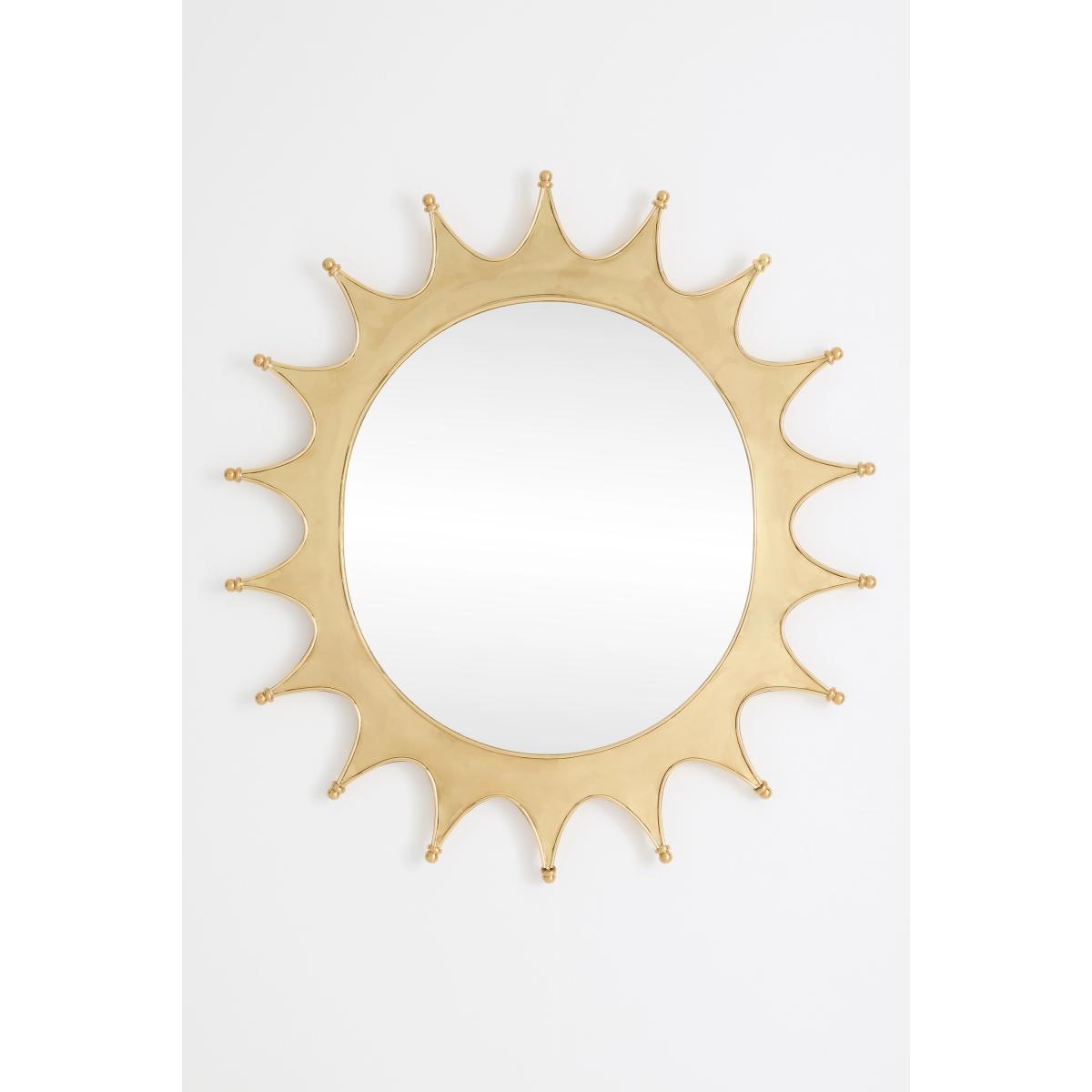 Soleil Brass Sun Wall Mirror – image 2