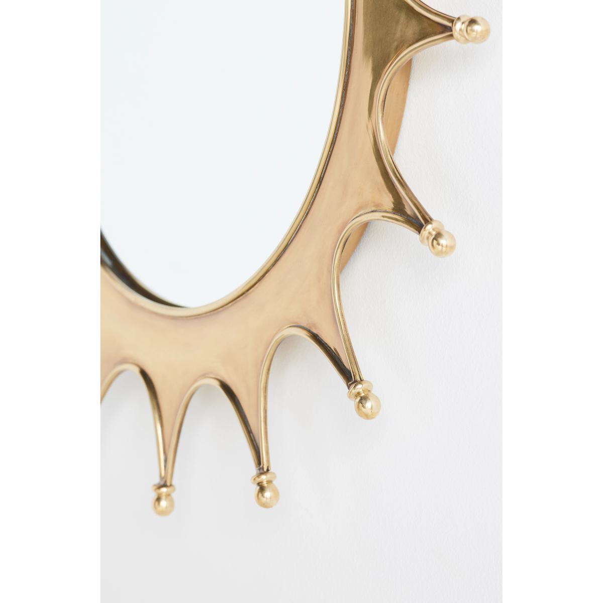 Soleil Brass Sun Wall Mirror – image 3