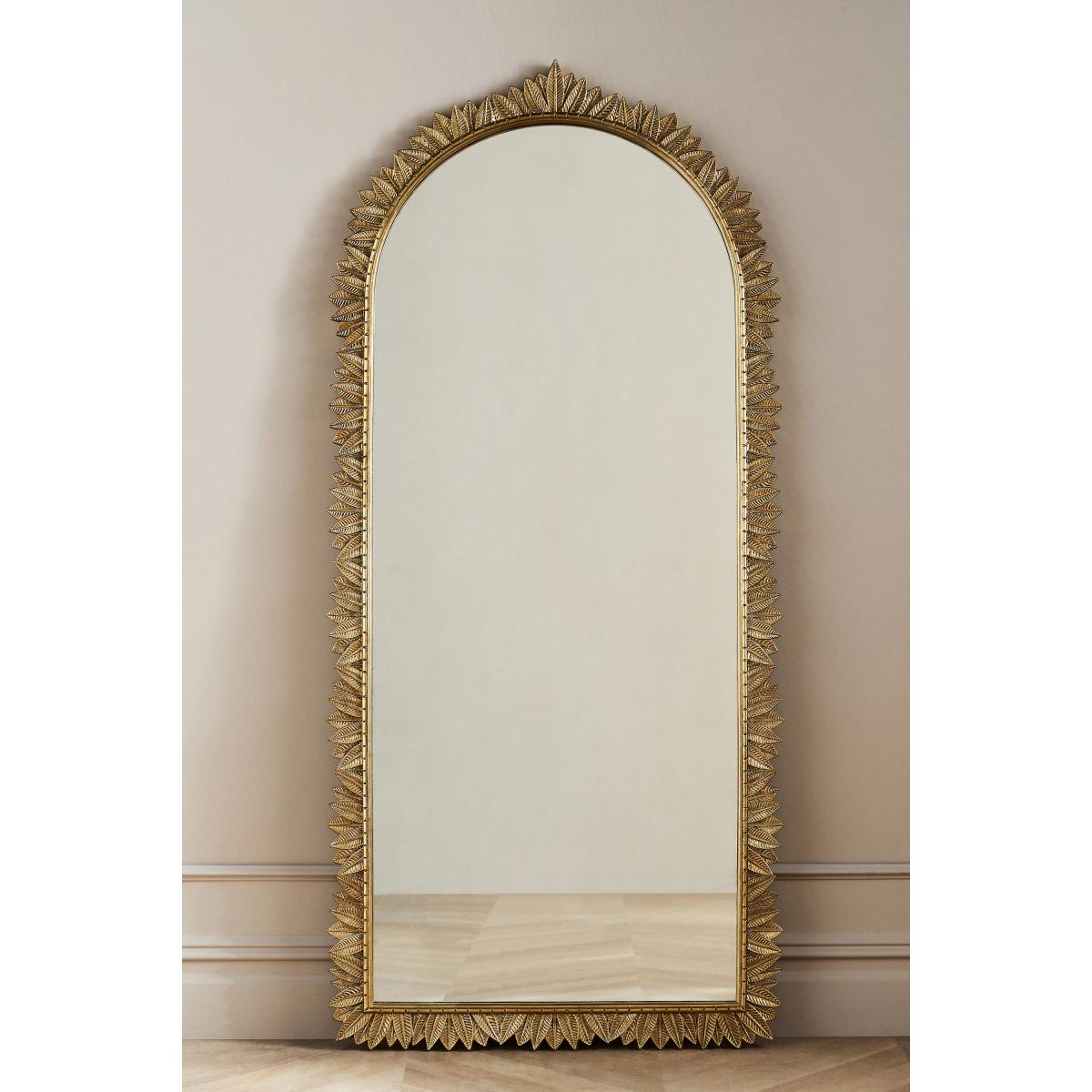 Demeter Arch Brass Leaning Floor Mirror – image 4