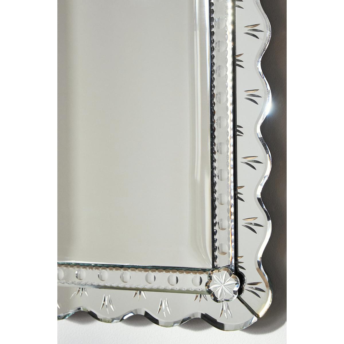 Venetian Scalloped Glass Wall Mirror – image 2