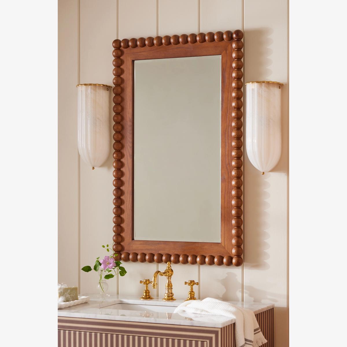 Mara Wood Bobbin Mirror – image 1