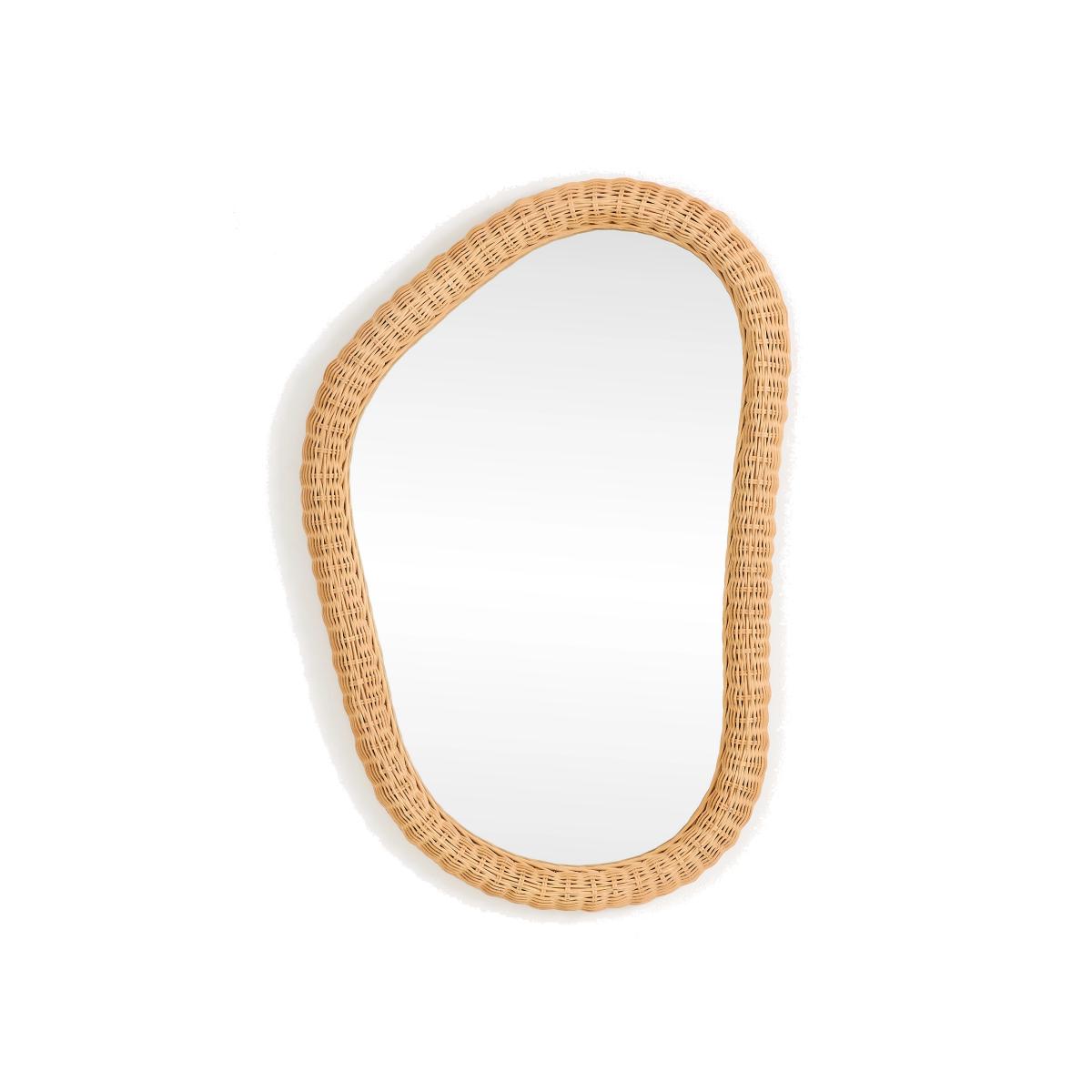 Evelyn Rattan Irregular Wall Mirror – image 1