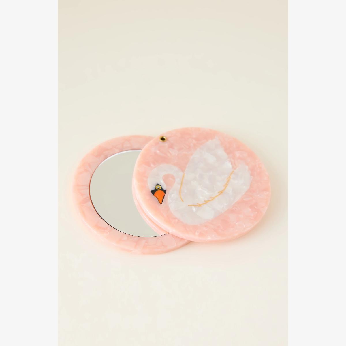 Solar Eclipse Swan Compact Mirror – image 1