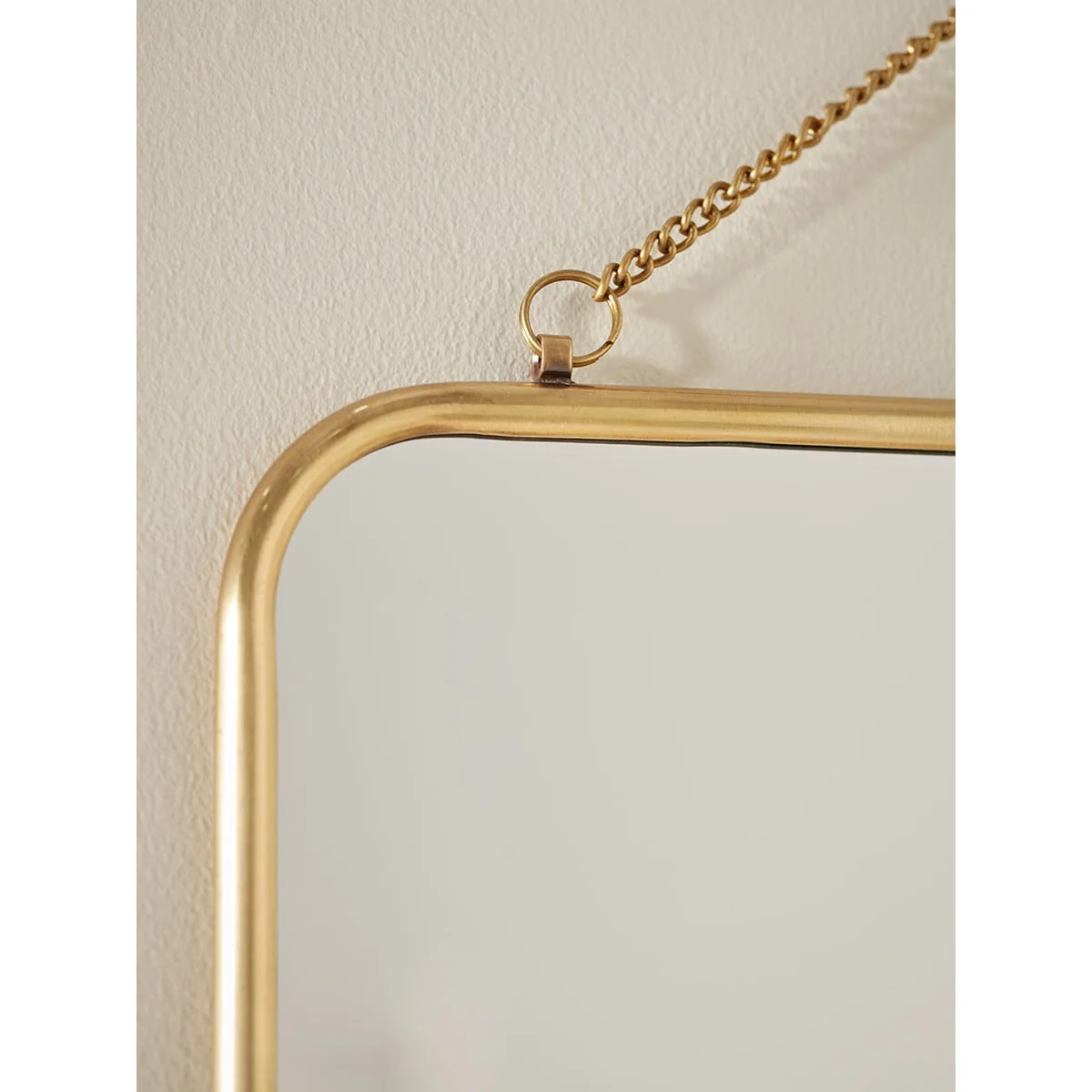 French Hanging Mirror - Antique Brass – image 2